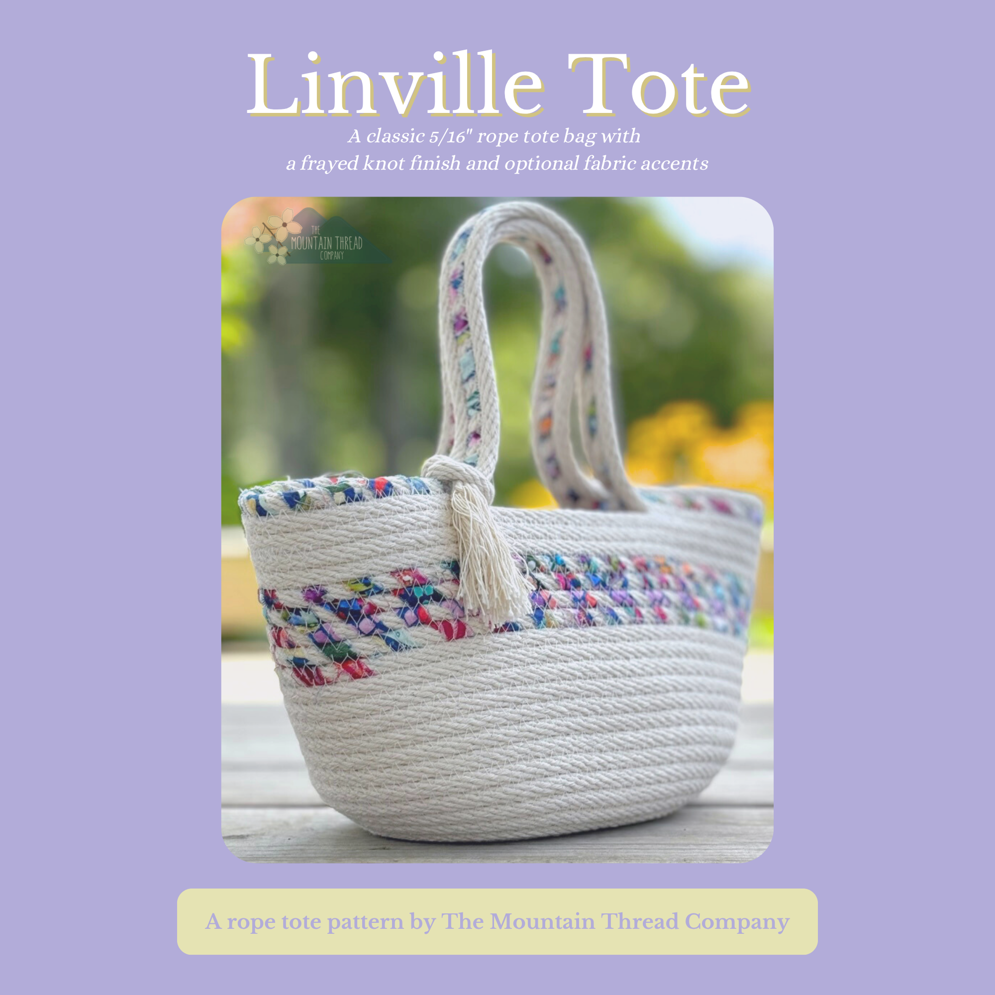 Linville Tote PDF Pattern - Instant Download
