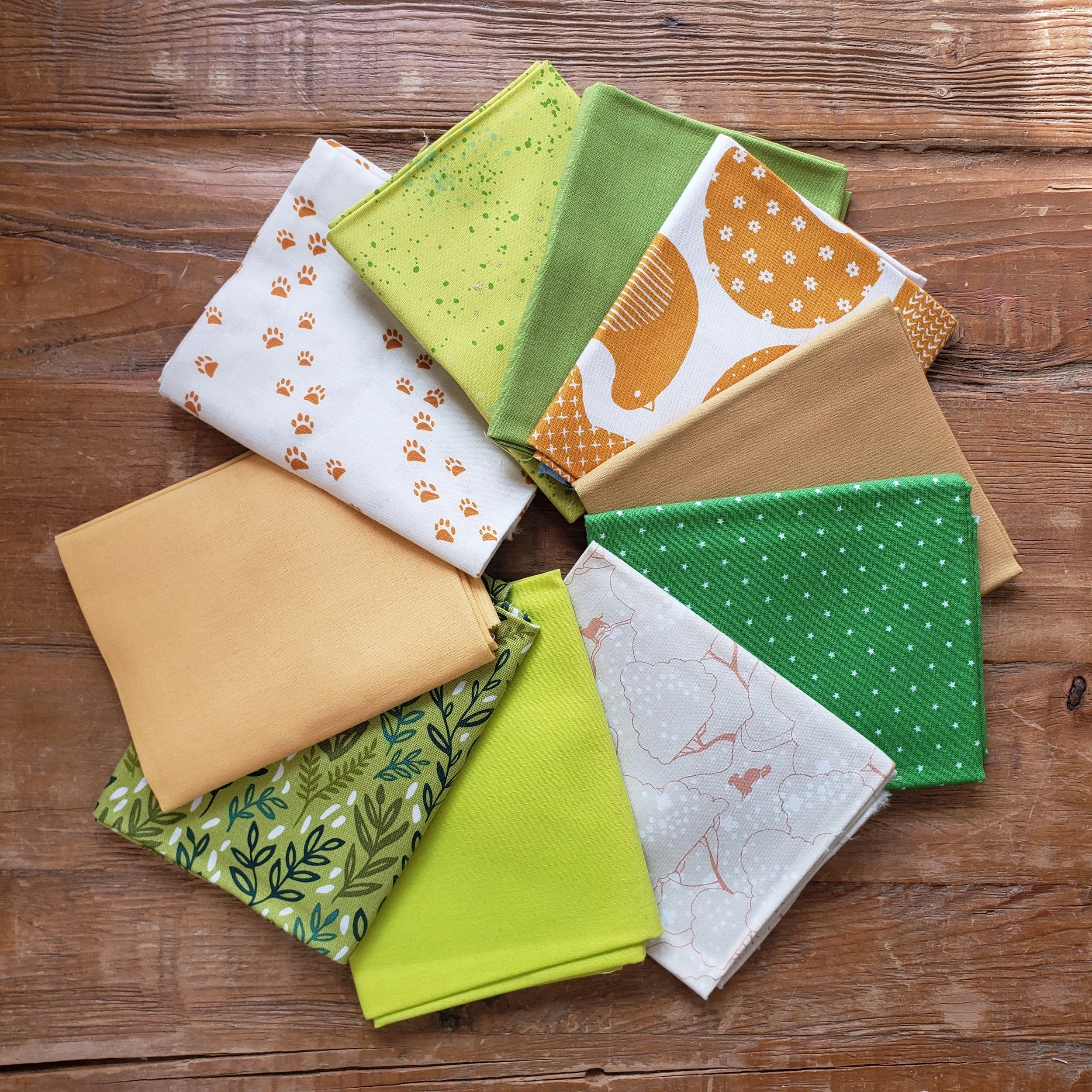 Good and Green (and Gold) - Fat Quarter Bundle