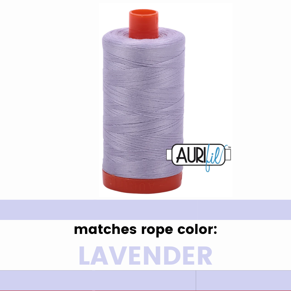 Lavender- 50wt Aurifil Thread - Colorful Rope Match