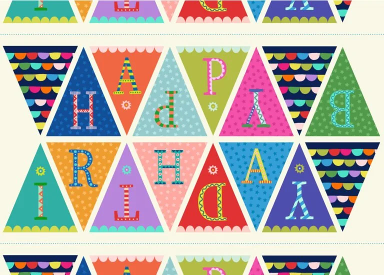 Small Things Celebrations - Heirloom Bunting - PANEL 24" x 44"