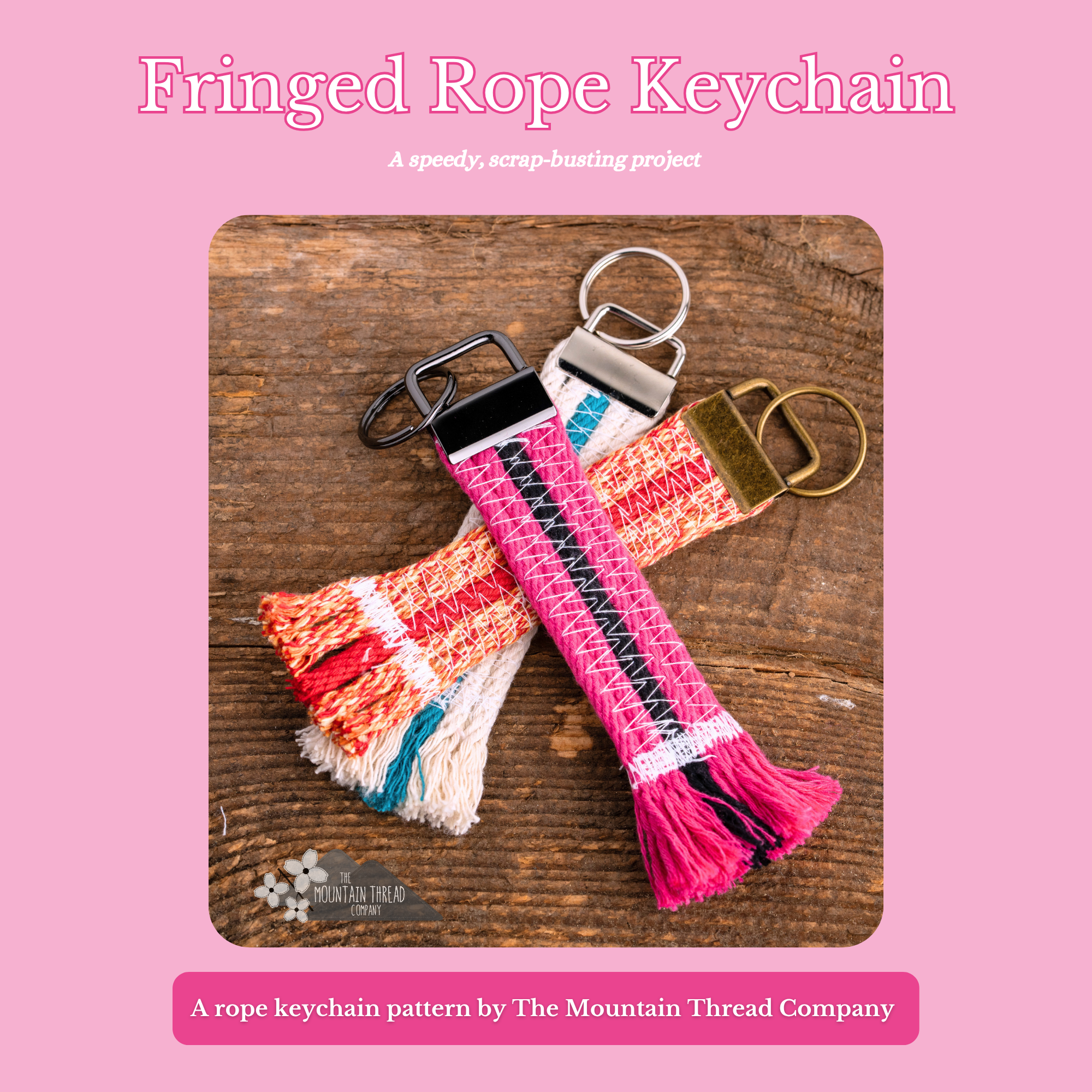 Fringed Rope Keychain PDF Pattern - Instant Download