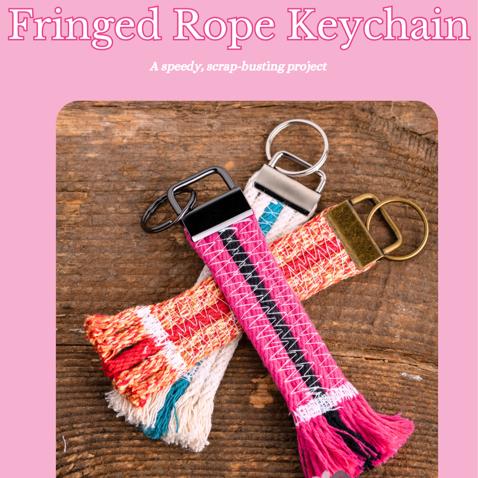 Fringed Rope Keychain PDF Pattern - Instant Download