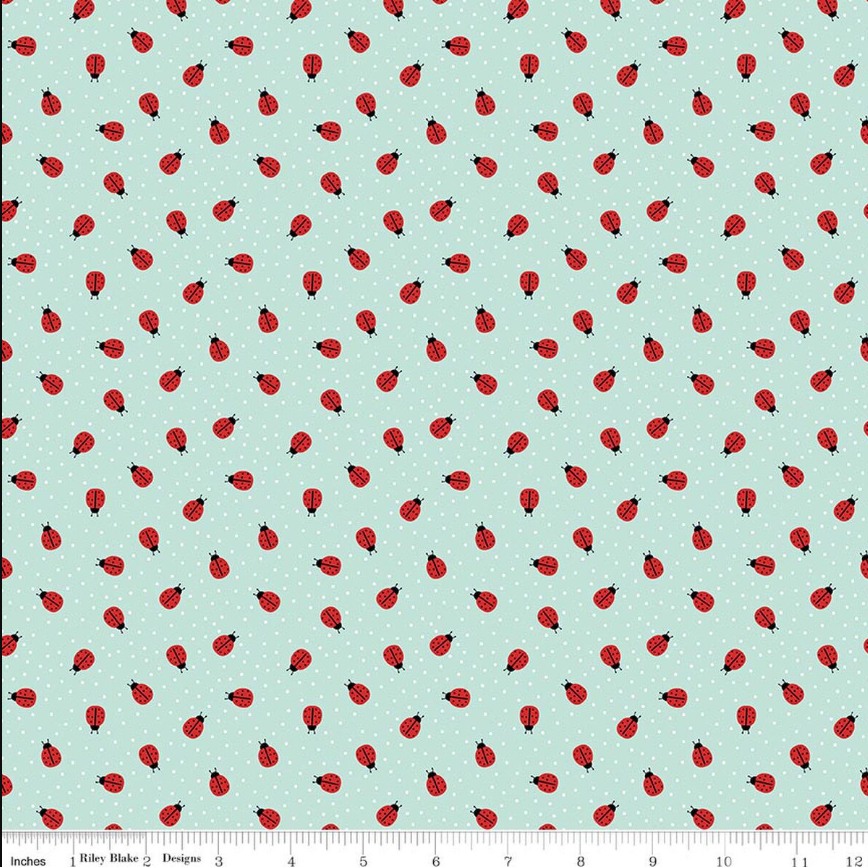 Riley Blake Designs - Little Ladybugs - Ladybugs - Blue