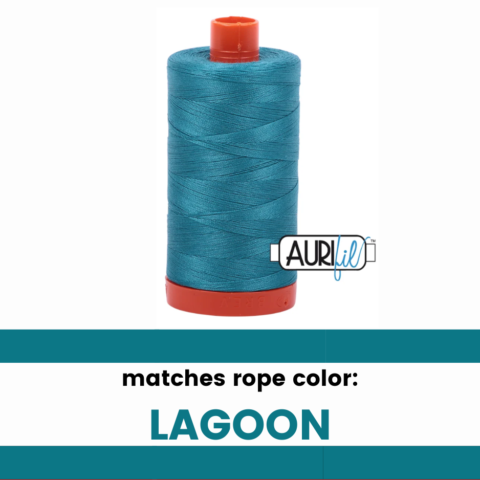 Lagoon - 50wt Aurifil Thread - Colorful Rope Match