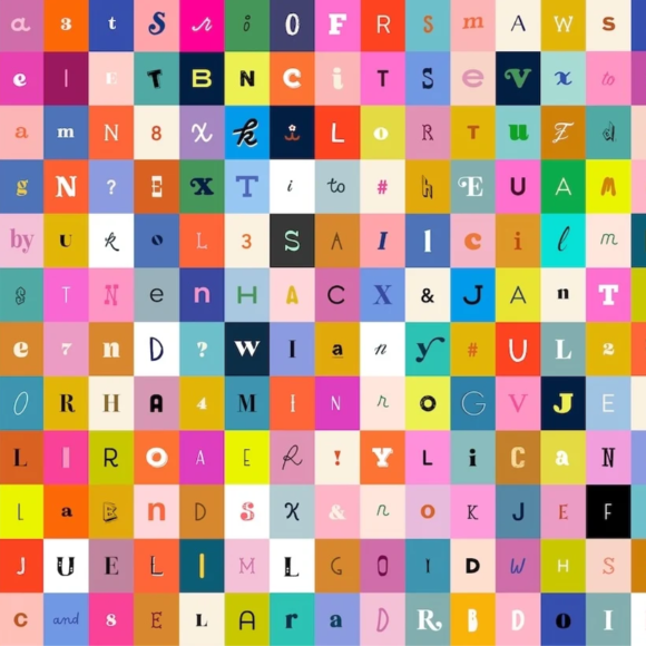 Ruby Star Society - Selvedge Magic - Letters - PANEL