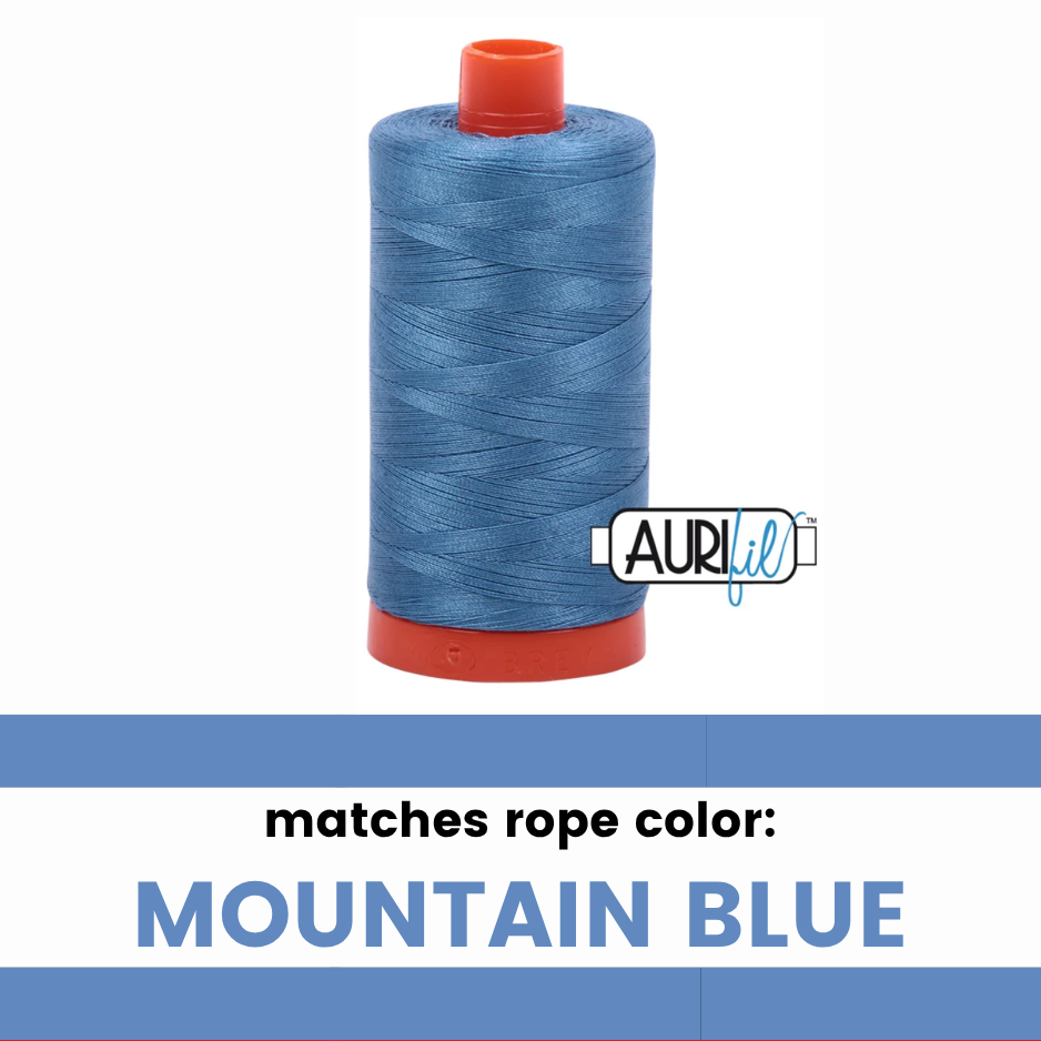 Mountain Blue - 50wt Aurifil Thread - Colorful Rope Match
