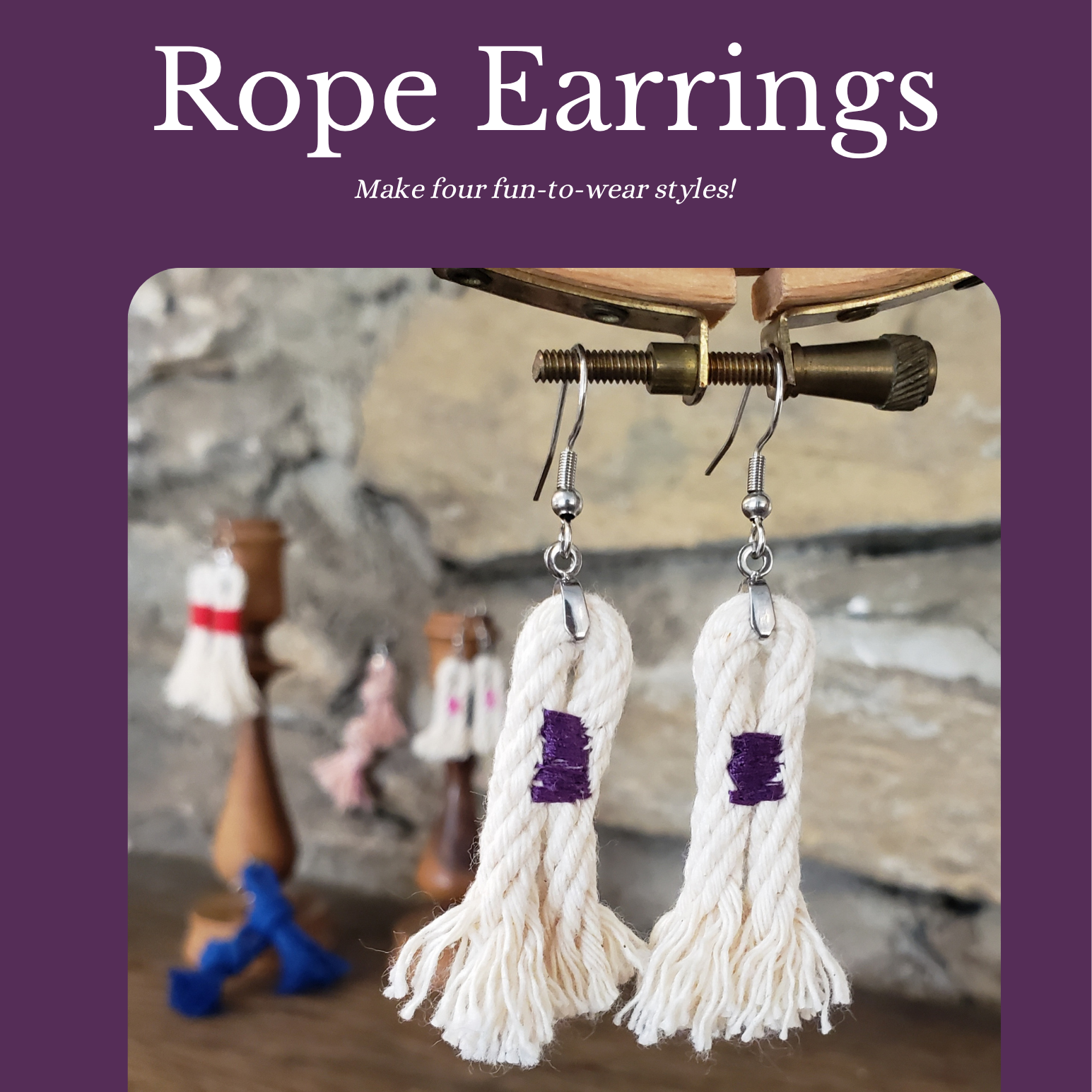 Rope Earrings PDF Pattern - Instant Download