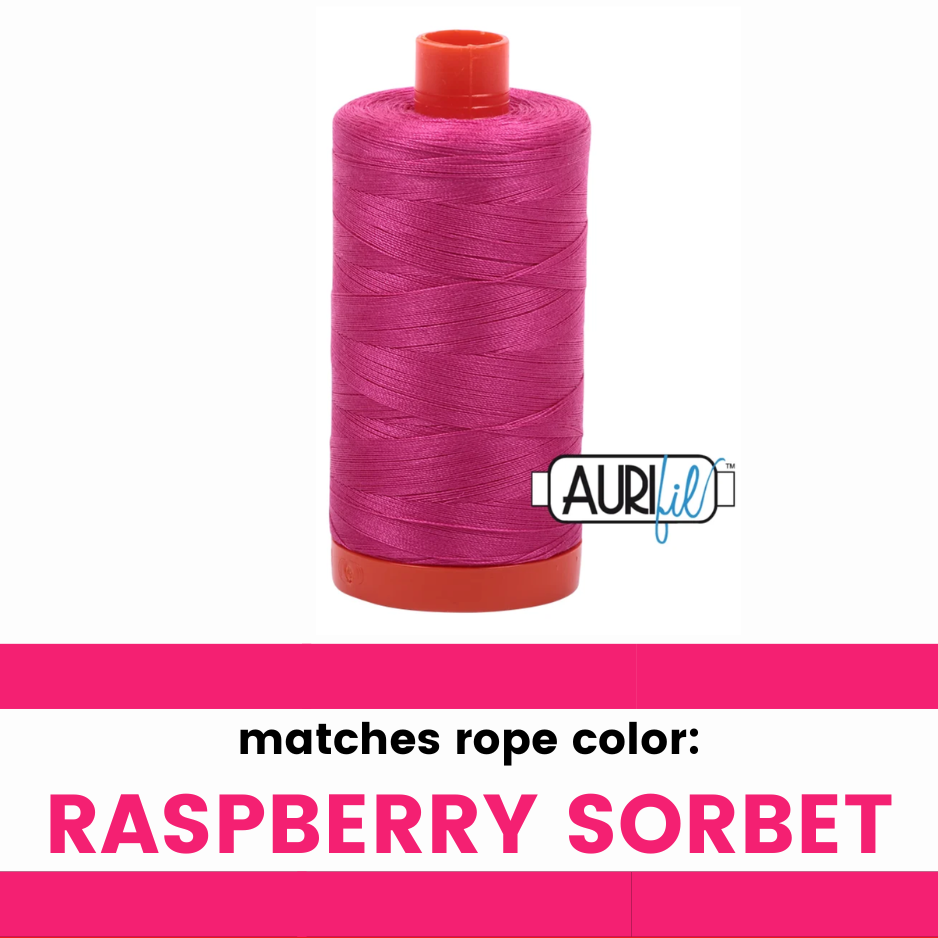 Raspberry Sorbet - 50wt Aurifil Thread - Colorful Rope Match