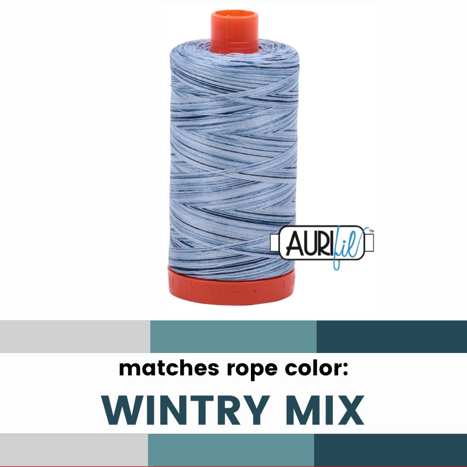 Wintry Mix - 50wt Aurifil Thread - Colorful Rope Match