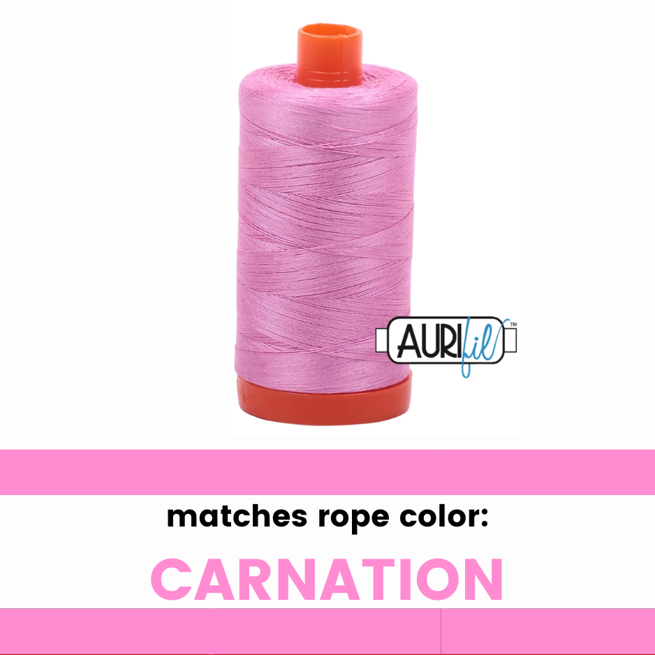 Carnation - 50wt Aurifil Thread - Colorful Rope Match