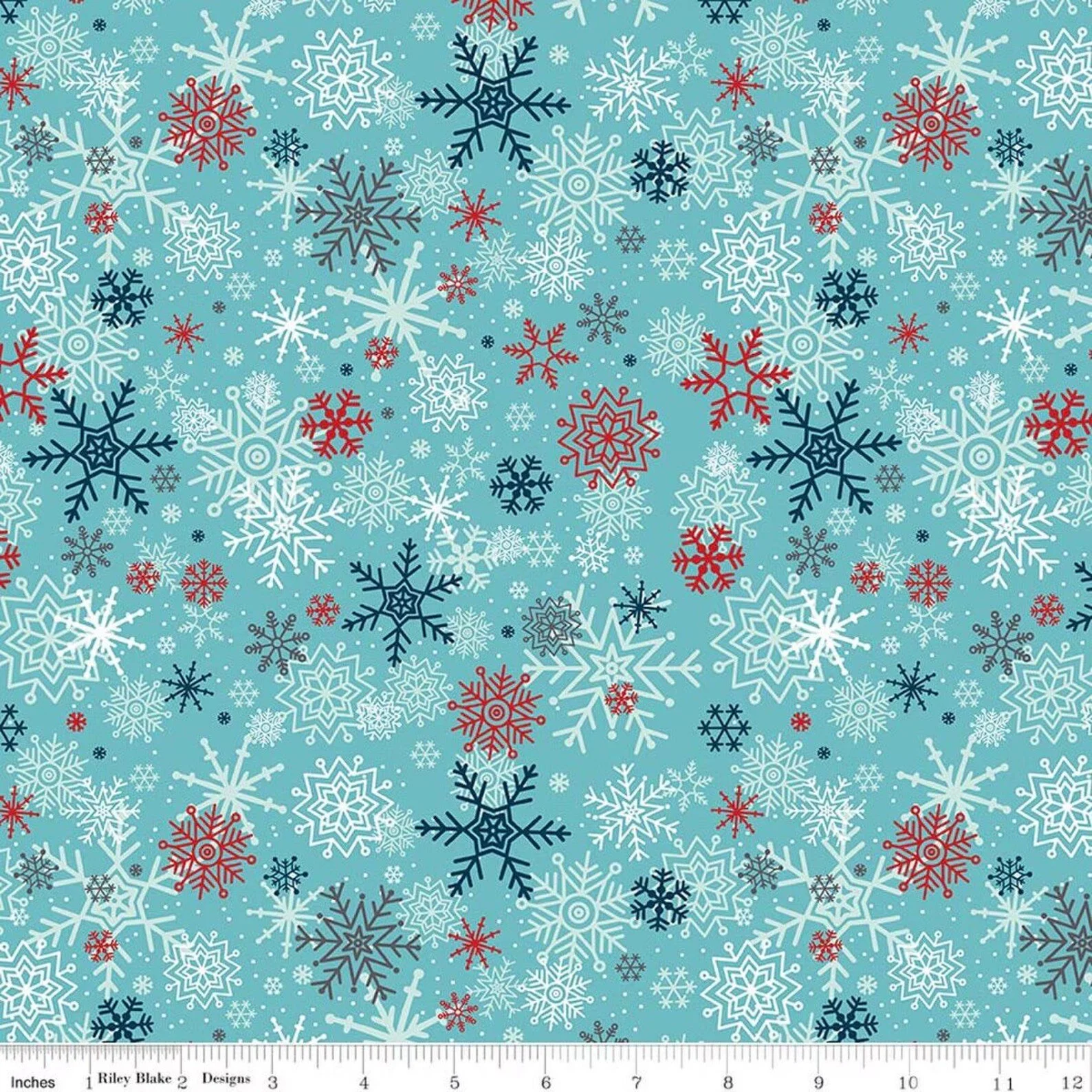 Riley Blake - A Perfect Winter - Snowflakes - Blue