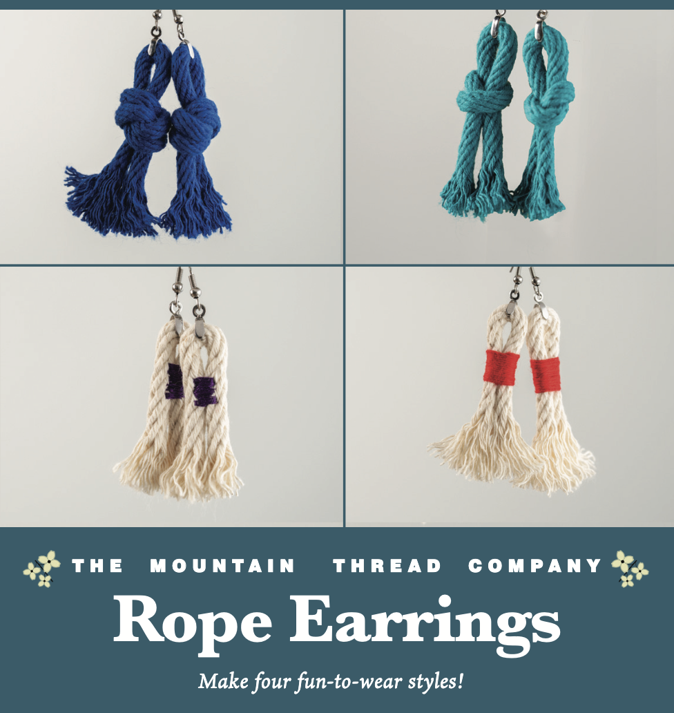 Rope Earrings PRINTED Mini Pattern