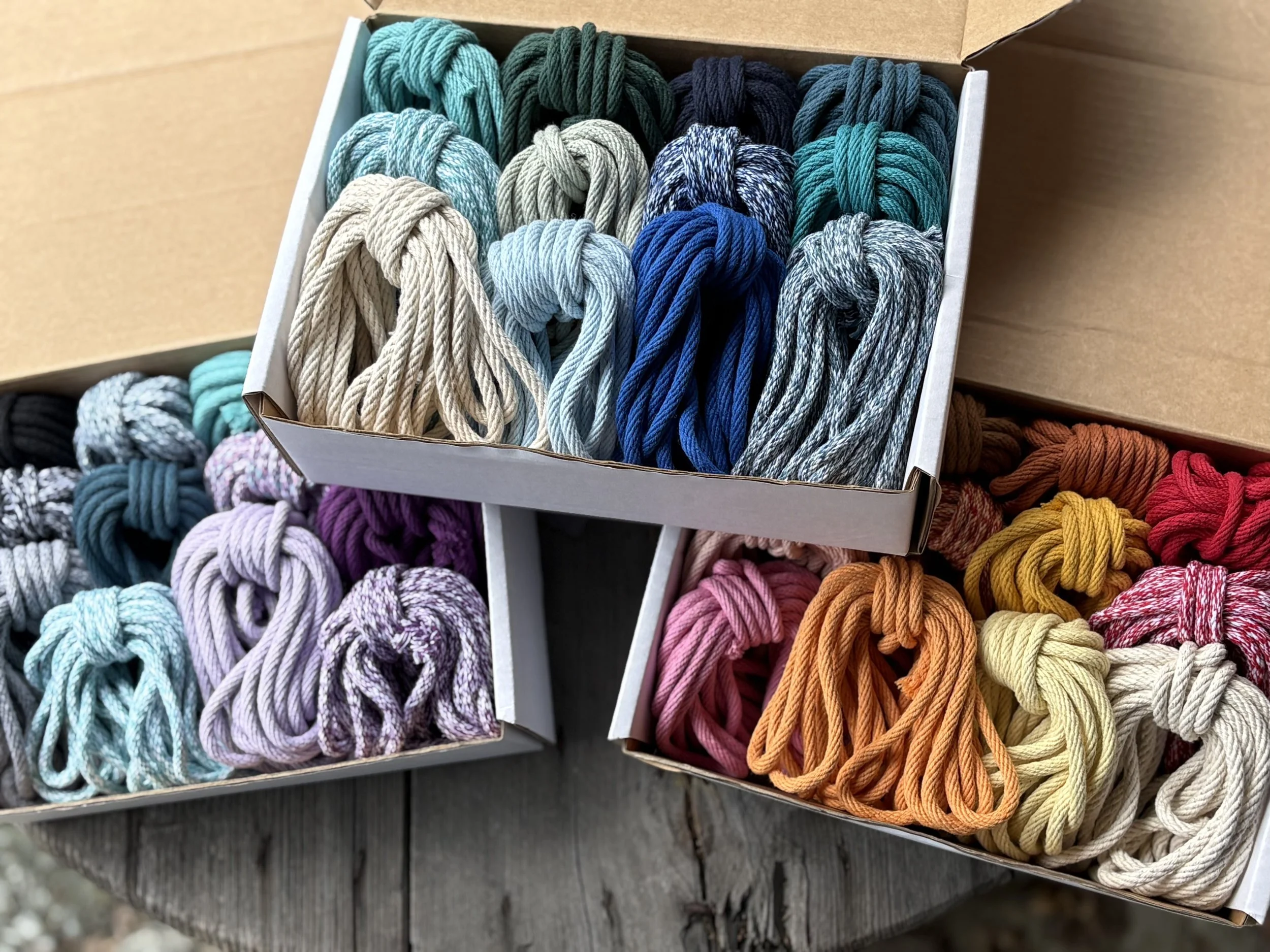 Limited Edition - Colorful Rope Boxes - 12 Rope Bundles - 5 Yards Each