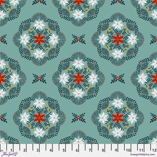 Silent Night - Flowers in the Thicket - Teal