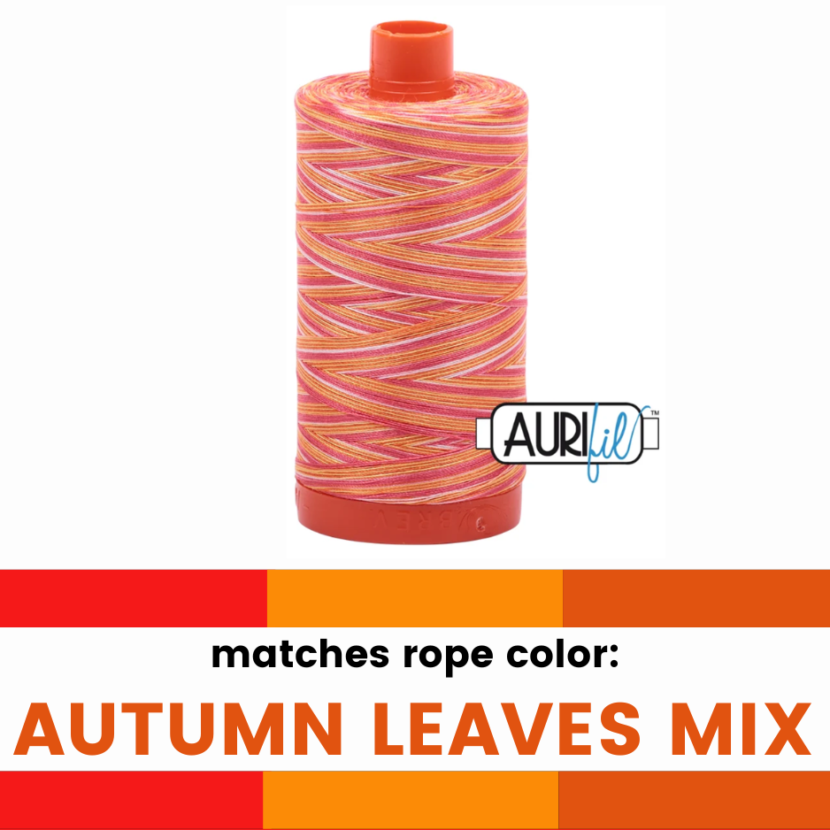 Autumn Leaves Mix - 50wt Aurifil Thread - Colorful Rope Match