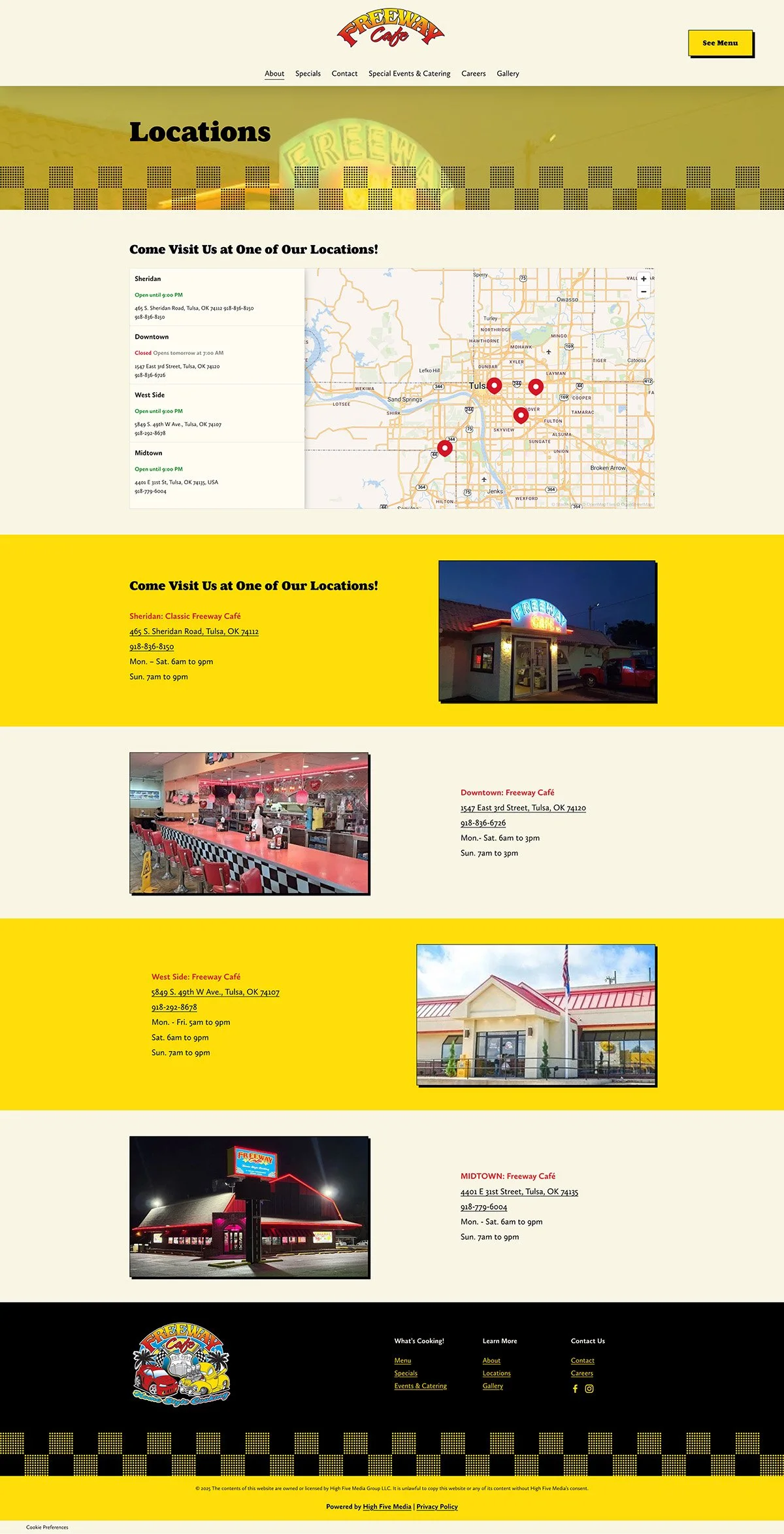 Freeway Cafe - Locations Page
