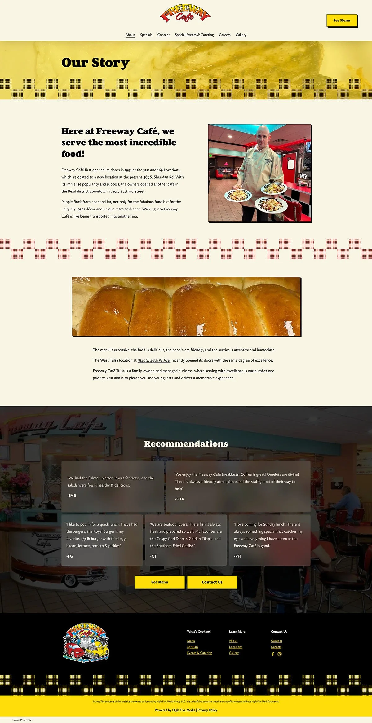 Freeway Cafe - About Page