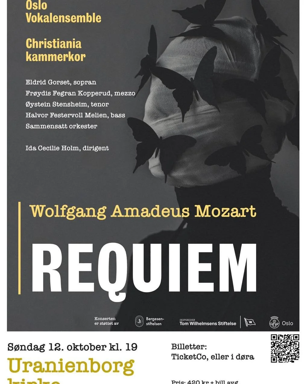 🎶 Én uke igjen! 🎶
Søndag 12. oktober kl. 19 fremfører vi Mozarts Requiem i vakre Uranienborg kirke, sammen med Oslo Vokalensemble, Christiania kammerkor, orkester og solister.
Dette er Mozarts siste, ufullendte mesterverk &nd