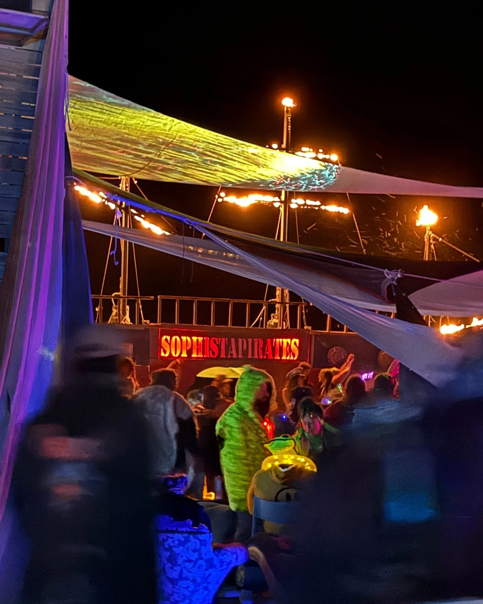 The sign says SophistaPirates.
The energy says everything else.