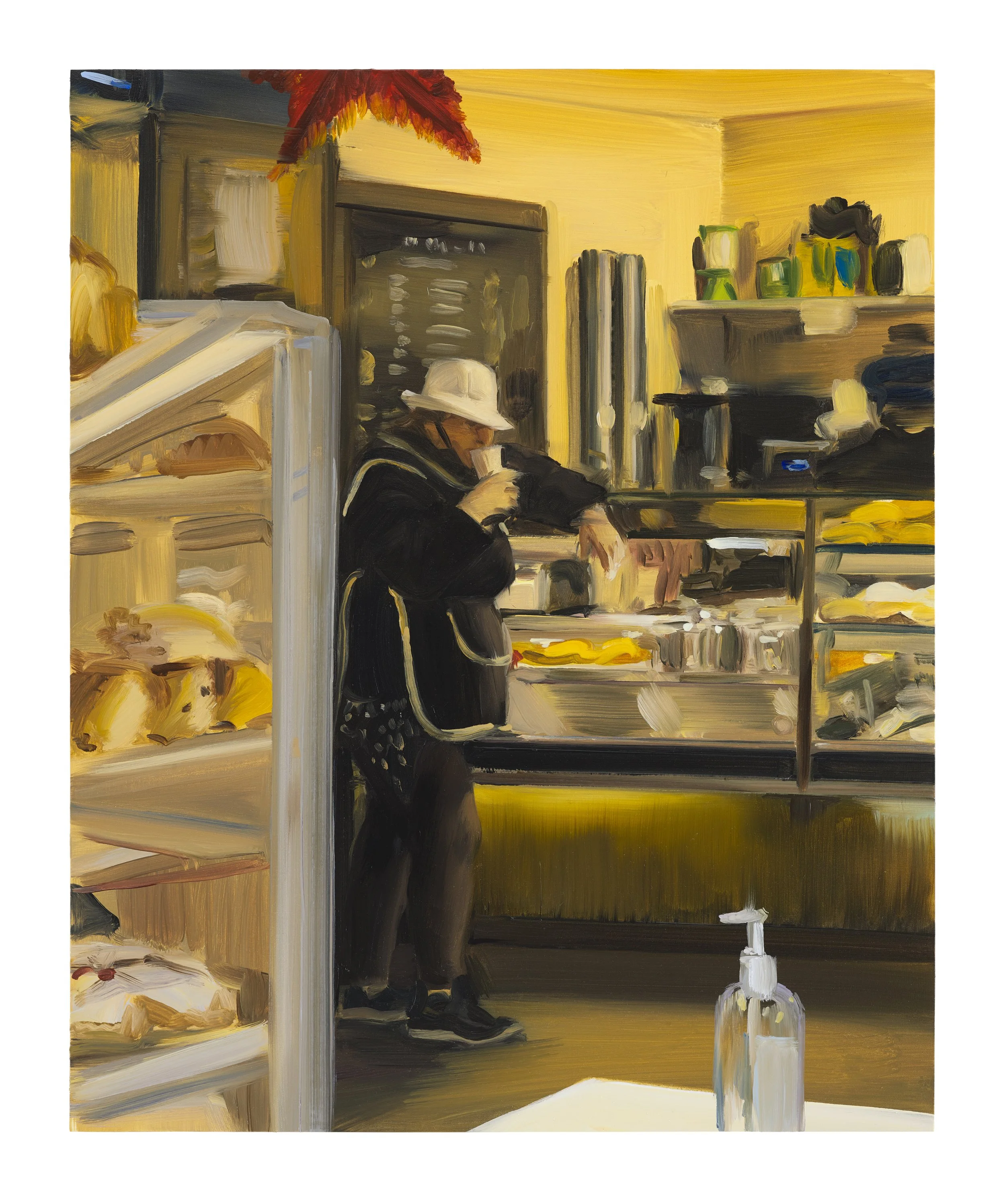 Raabs V, 2021 | Oil on board | 43 x 35 cm | © Caroline Walker. Courtesy the Artist; GRIMM, Amsterdam/New York/
London; Ingleby Gallery, Edinburgh; and Stephen Friedman Gallery, London and
New York. Photo: Peter Mallet