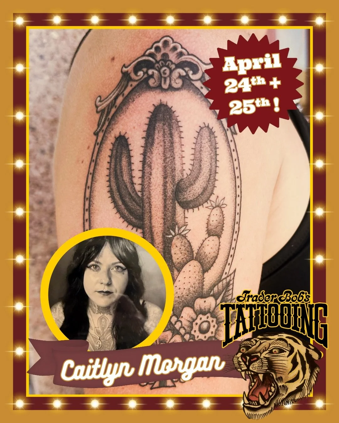 Clear your schedule for April 24 + 25 to get your appointments with @cmorguetats on the books!  Send Caitlyn a DM to set up your appointment! ❤️&zwj;🔥