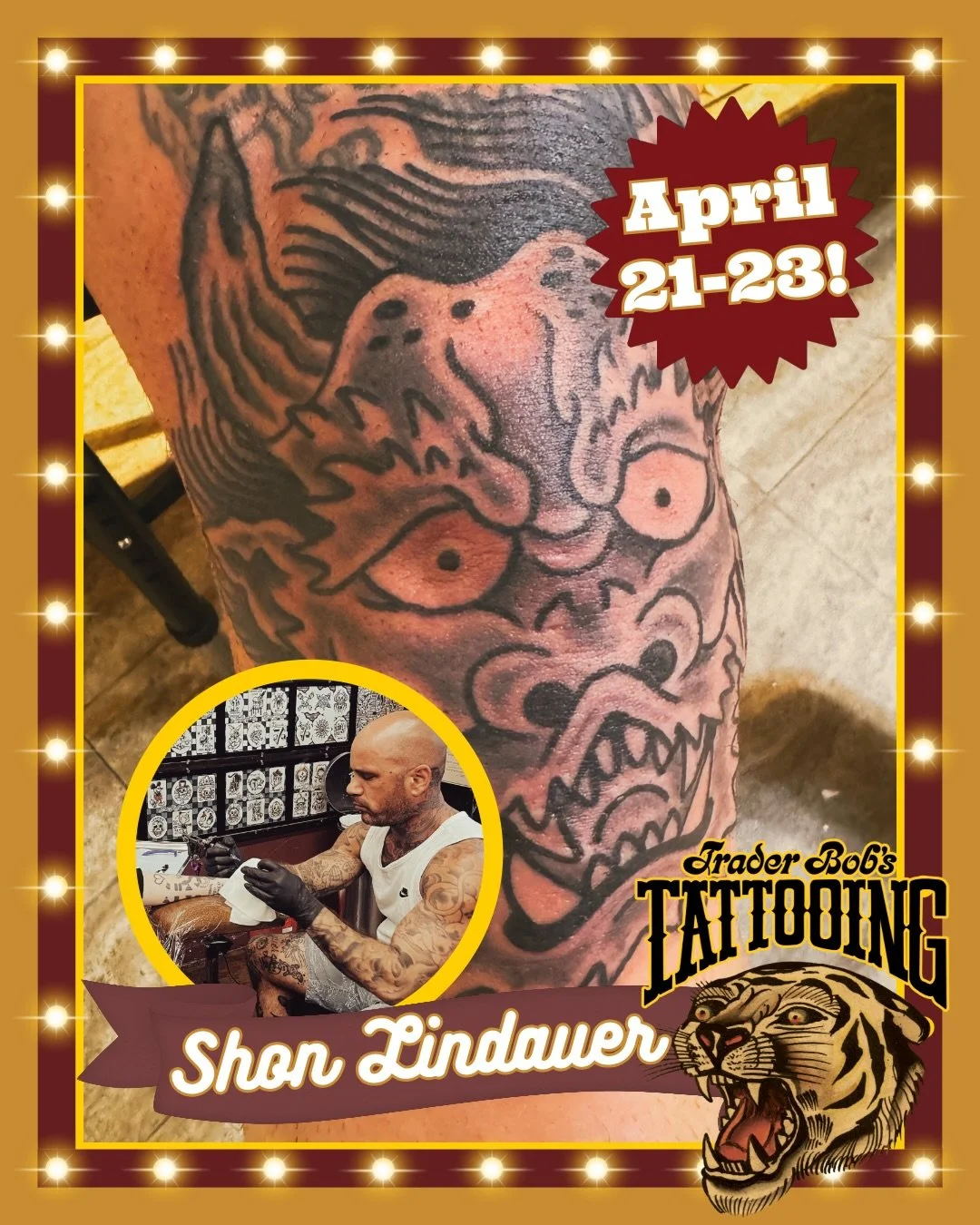 April 21st through 23rd, welcome @shonlindauer to the shop!
To book an appointment with Shon, text 206 -877-3855! 🔥