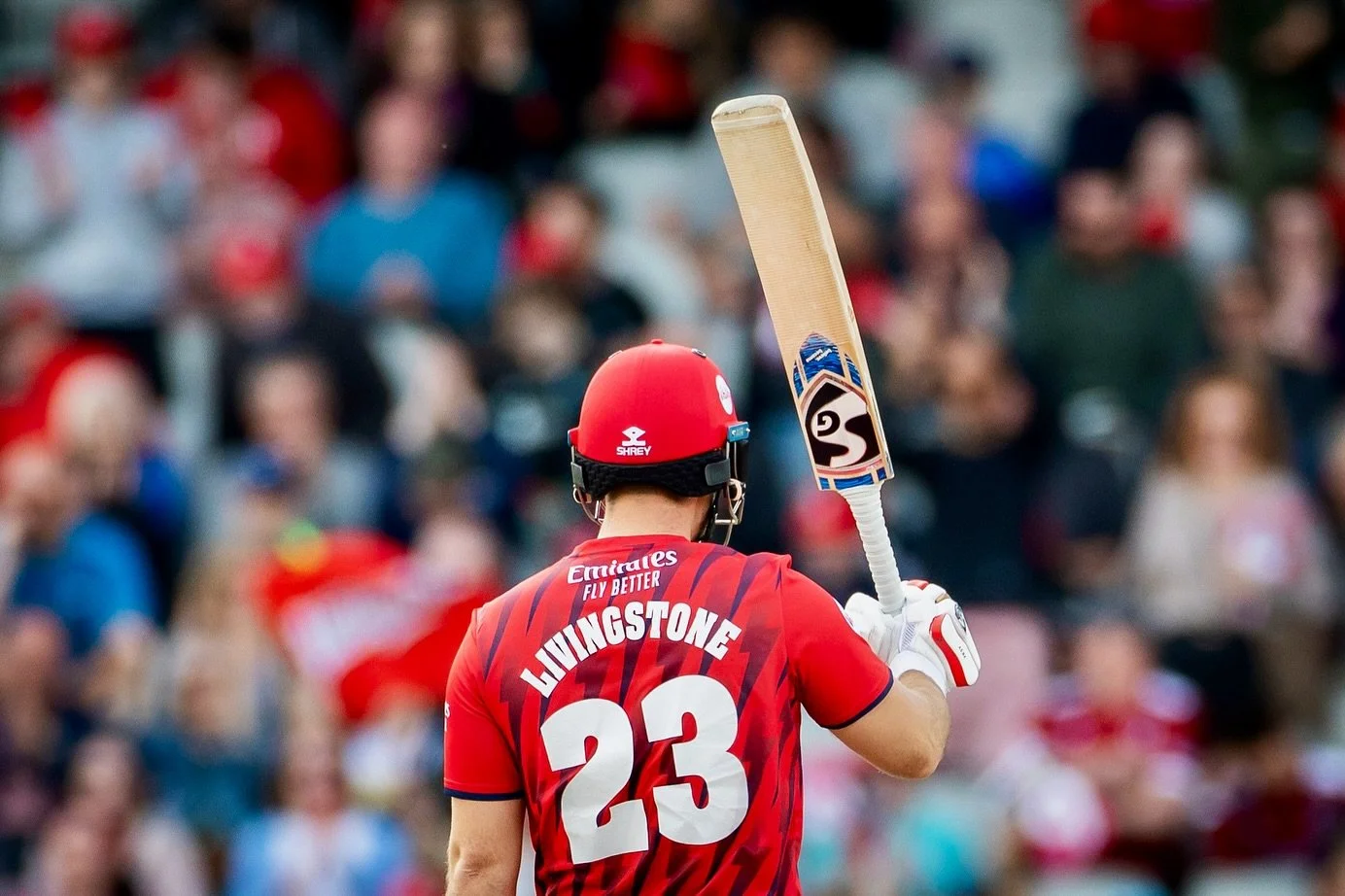 From raising the bat to sealing the win 🔥 @liaml4893 finished the job in style to take Lancashire through in the Vitality Blast