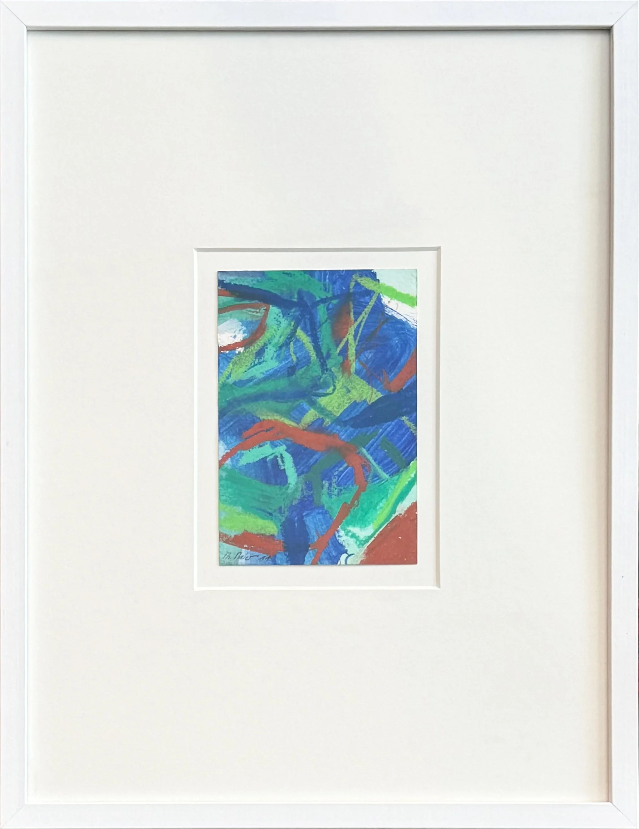 TB Farbduft 9, Mischtechnik auf Kupferdruckkarton, 2005, 15 x 10 cm, gerahmt 40 x 30 cm, 390.jpg