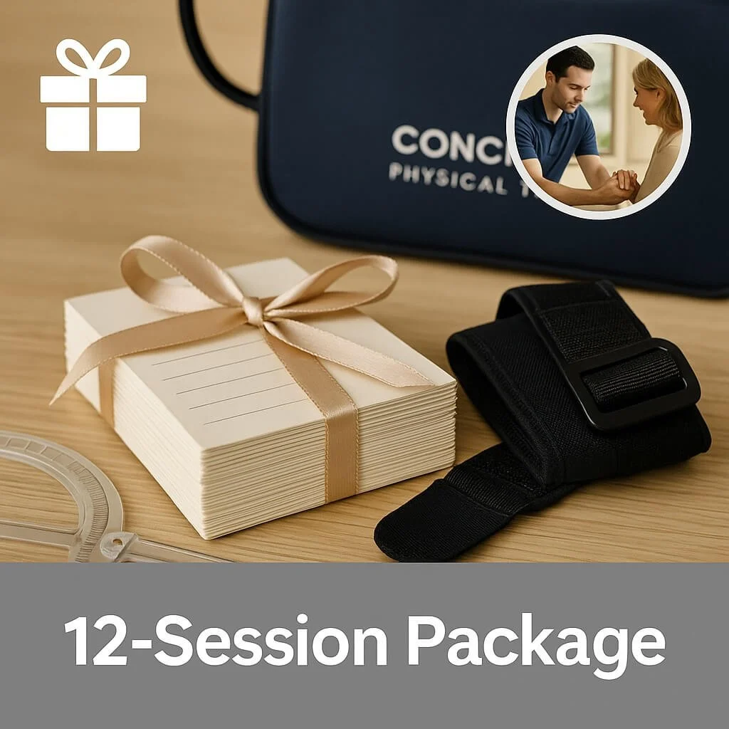 Concierge physical therapy package offering multiple in-home sessions for ongoing, personalized treatment.