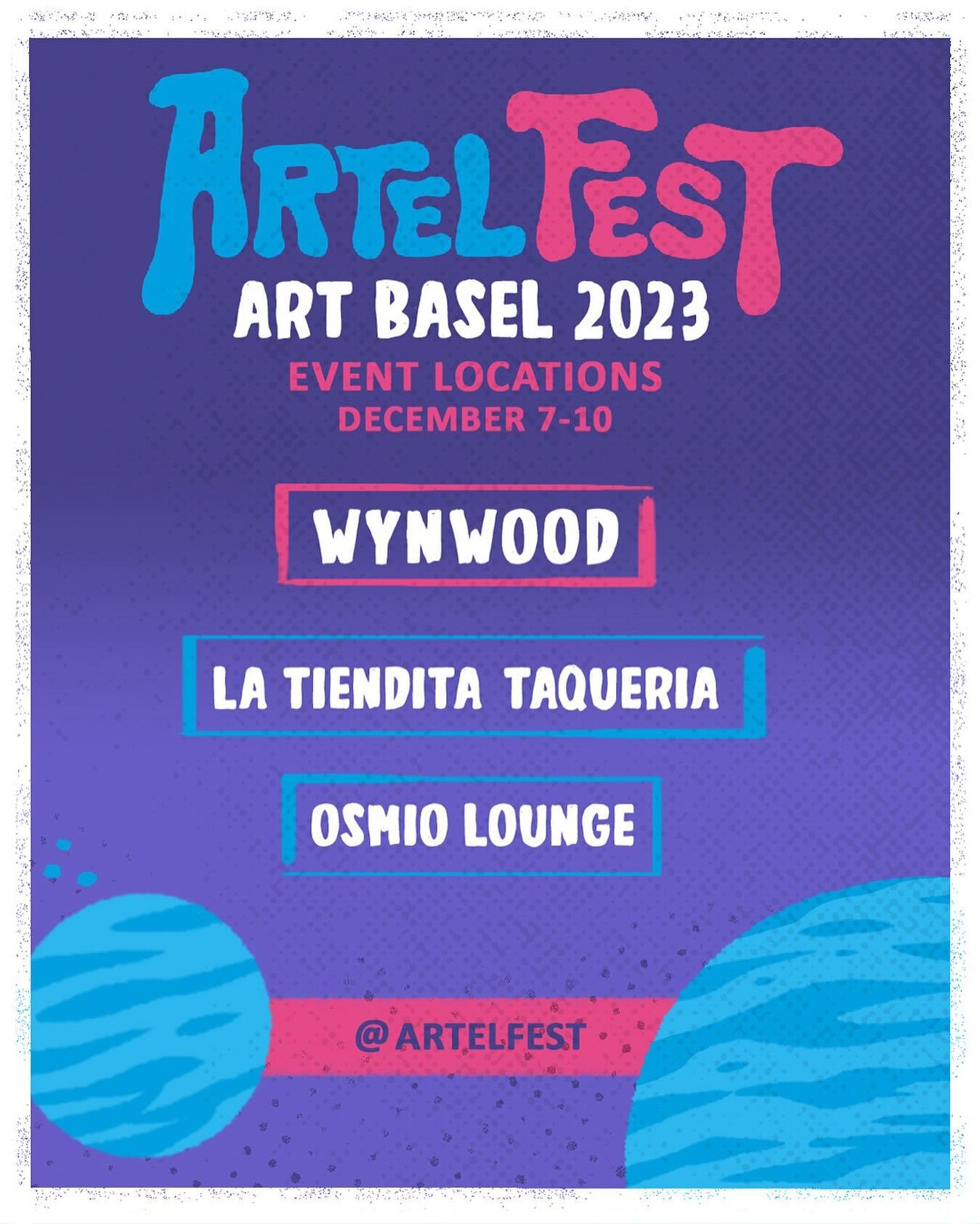 Happy Basel!! Come vibe with us all Basel weekend at @osmiolounge and @latienditataqueria  we have an amazing  roster this year. With artist from all over coming to amaze you. This year we partnered with @straightbutter.co one of south Floridas hotte
