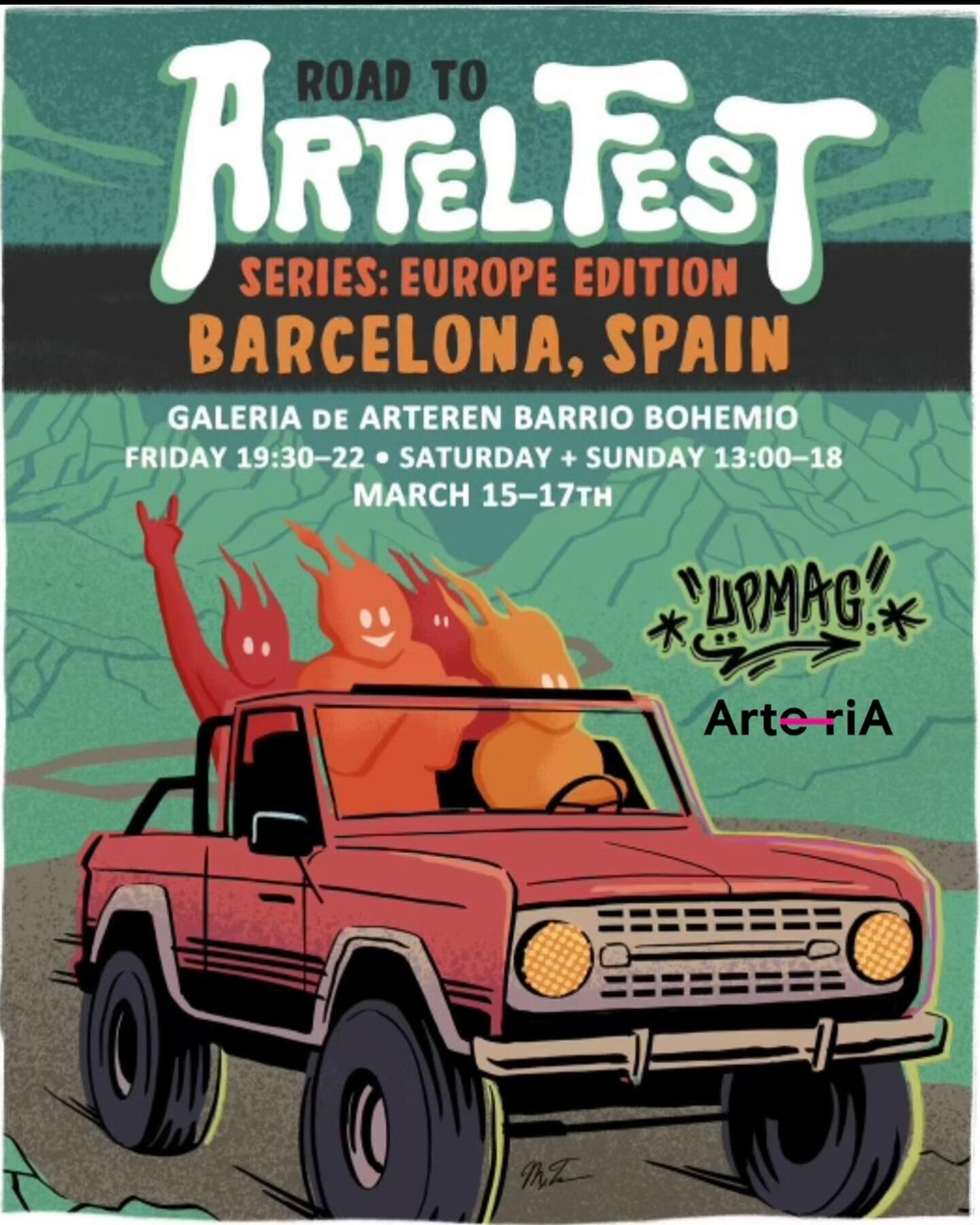 Big News - ARTEL (Art Everyone Loves) is going international! We are excited to be hosting our first 3 DAY  international festival !! in Barcelona at @arteria_art_boutique in collaboration with @up__mag . Submit your work now for the possibility of b