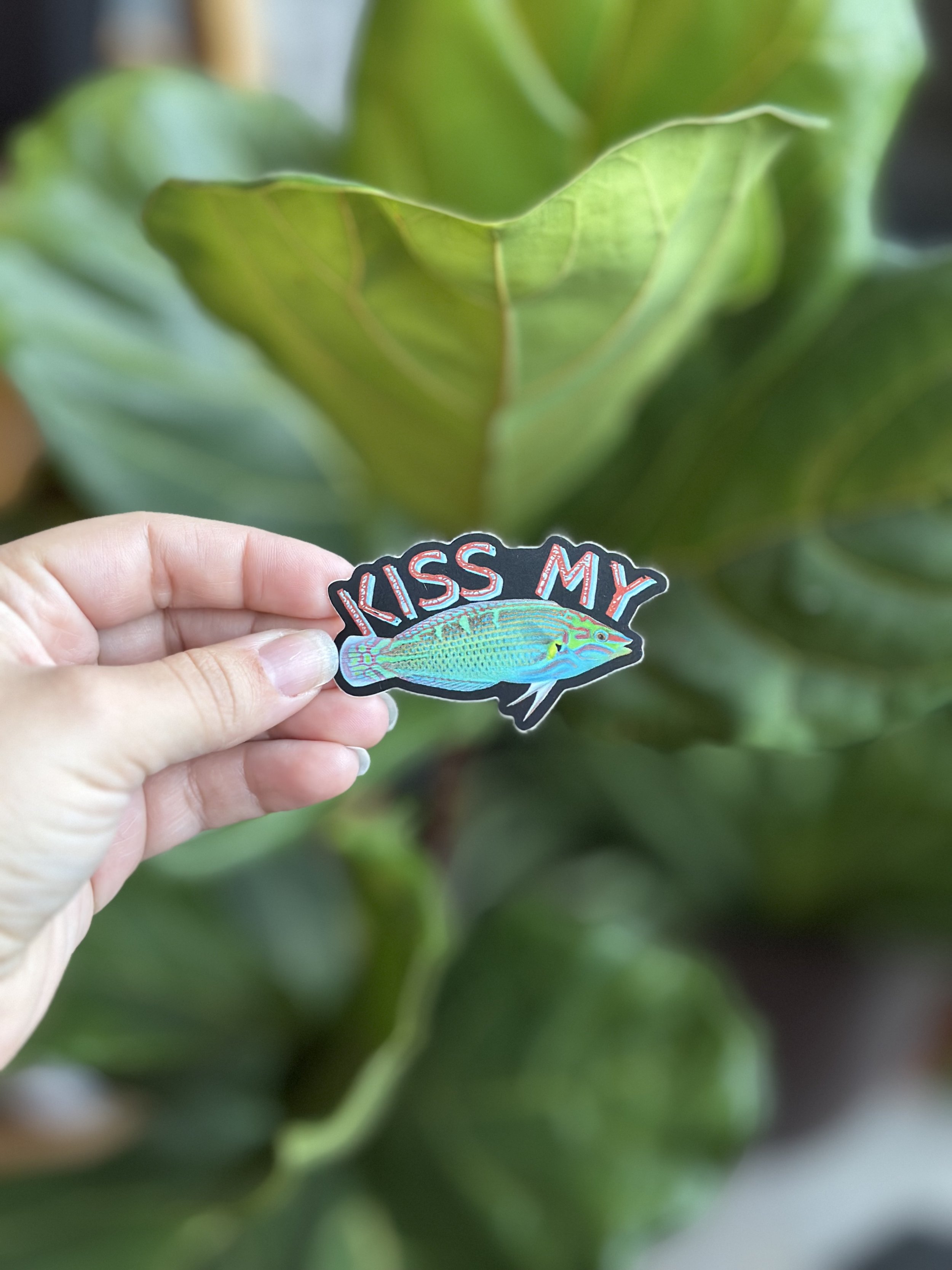Kiss My Wrasse Sticker