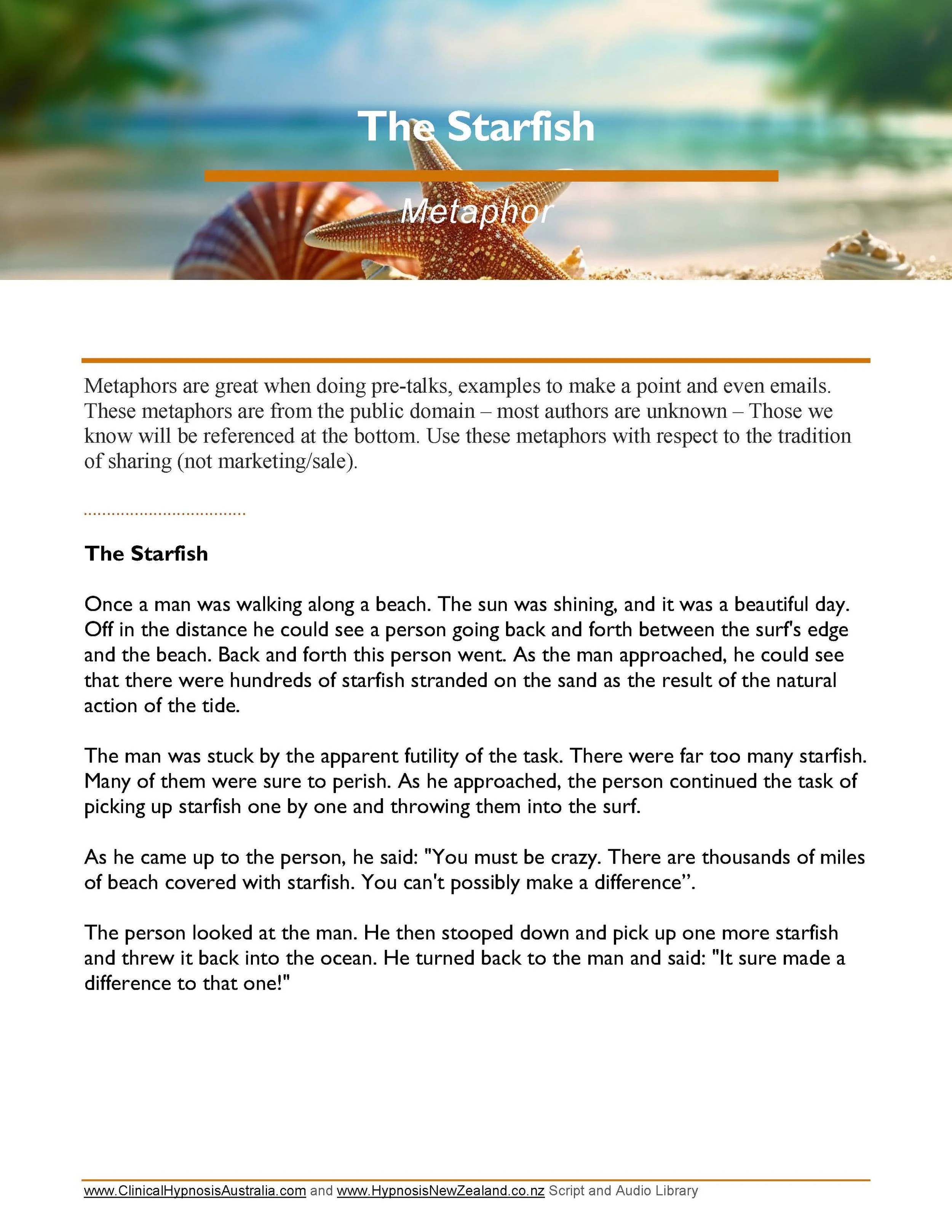 Follow your Dreams - The Starfish