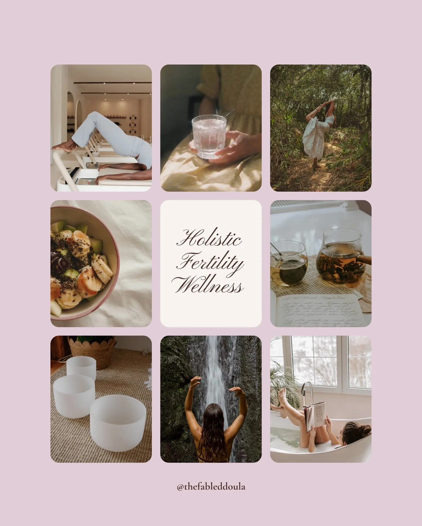 Holistic Fertility Wellness 🩷
a reminder that fertility is not just about timing; it&rsquo;s about tending to the whole woman.

🕊️ gentle movement
🍓 nourishing foods
🫖 ritual and warmth
🛁 deep rest and nervous system care
🌿 reconnecting with yo