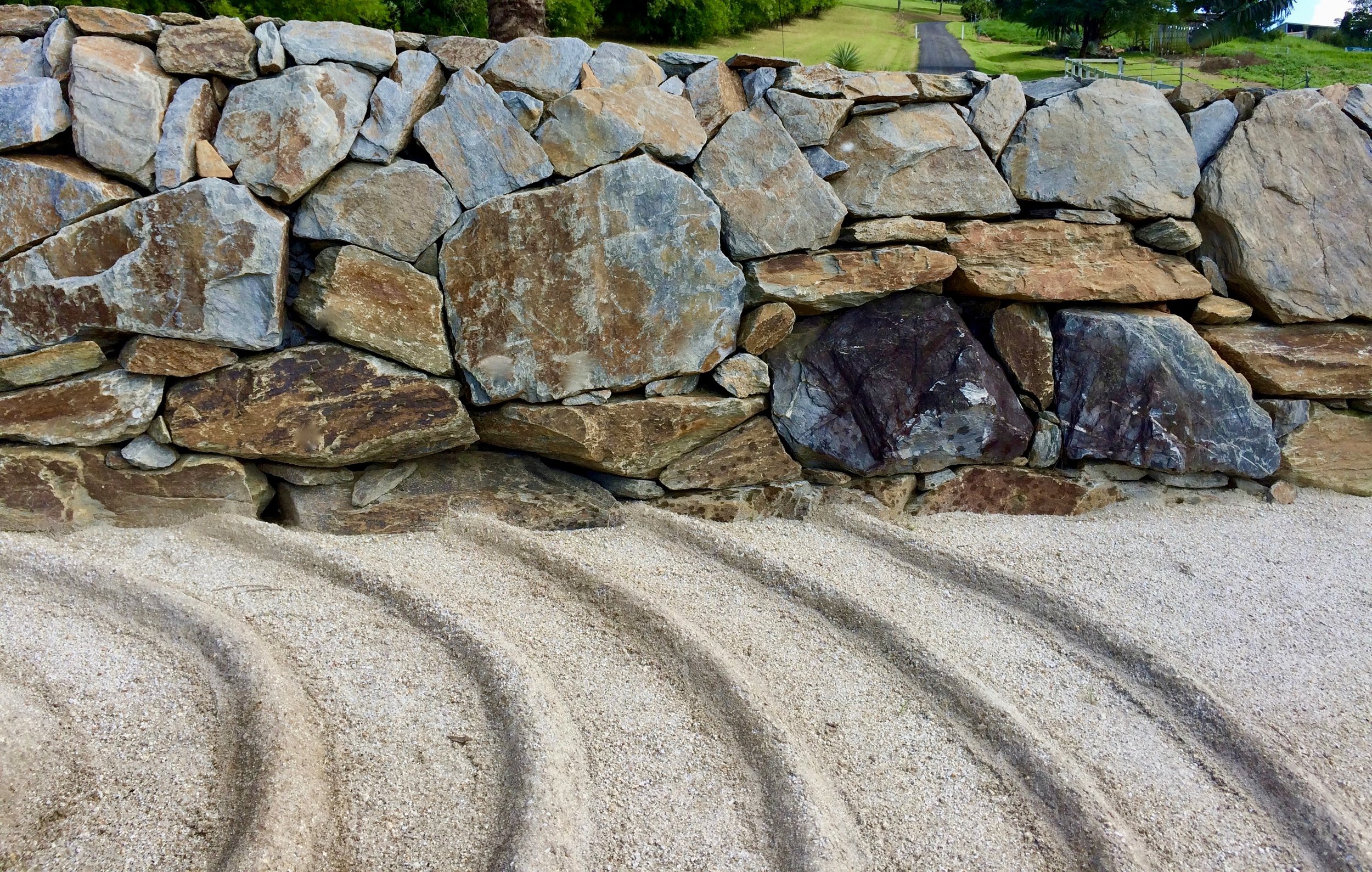 Ripples, 2010. 4 Tonne blast rock, formed decomposed granite.