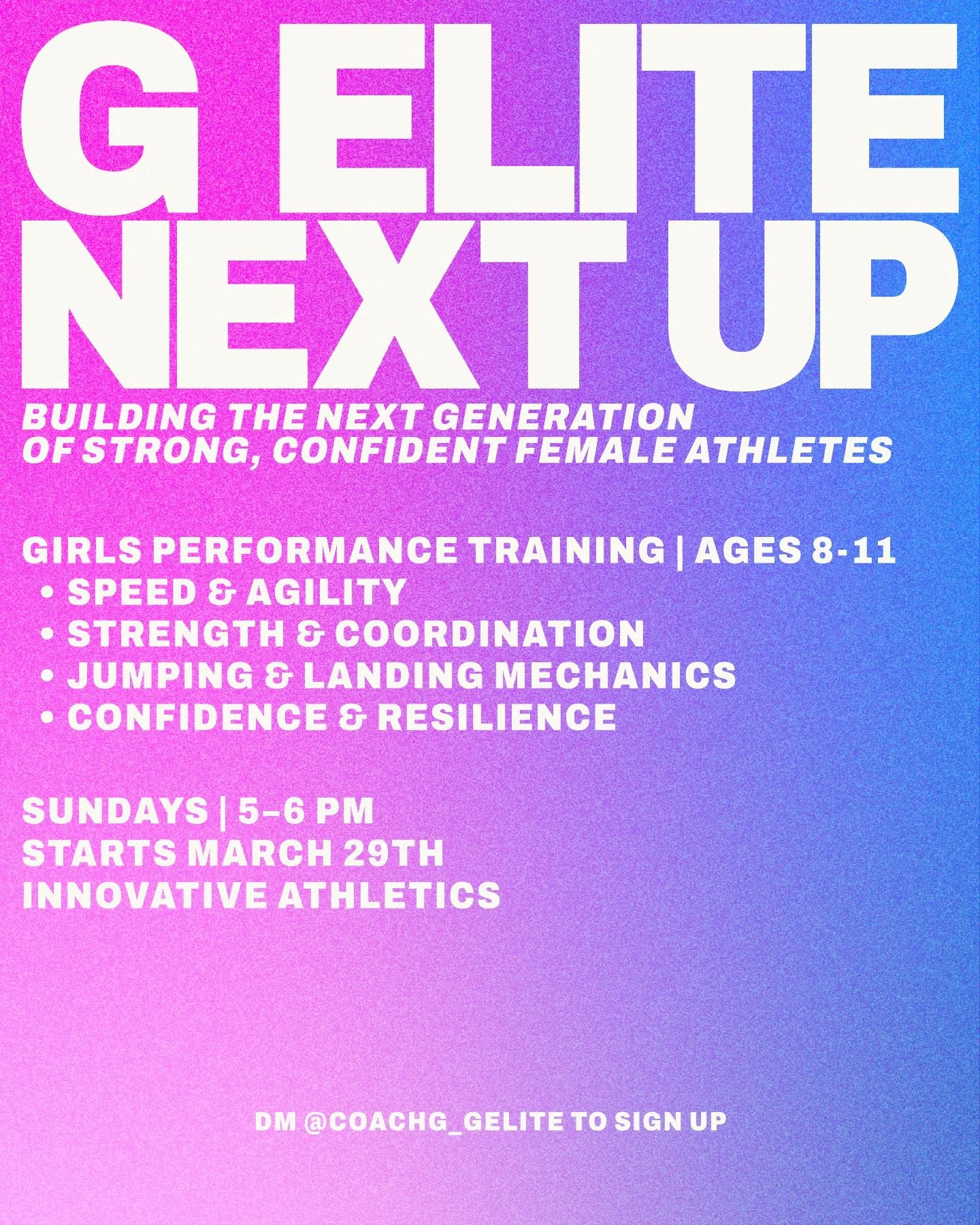 NEXT UP is here. Something that has been on my dream list for months. 🥹

We&rsquo;re building strong, confident female athletes from the ground up over here!! This is where girls will learn how to move their bodies, build confidence, and develop the
