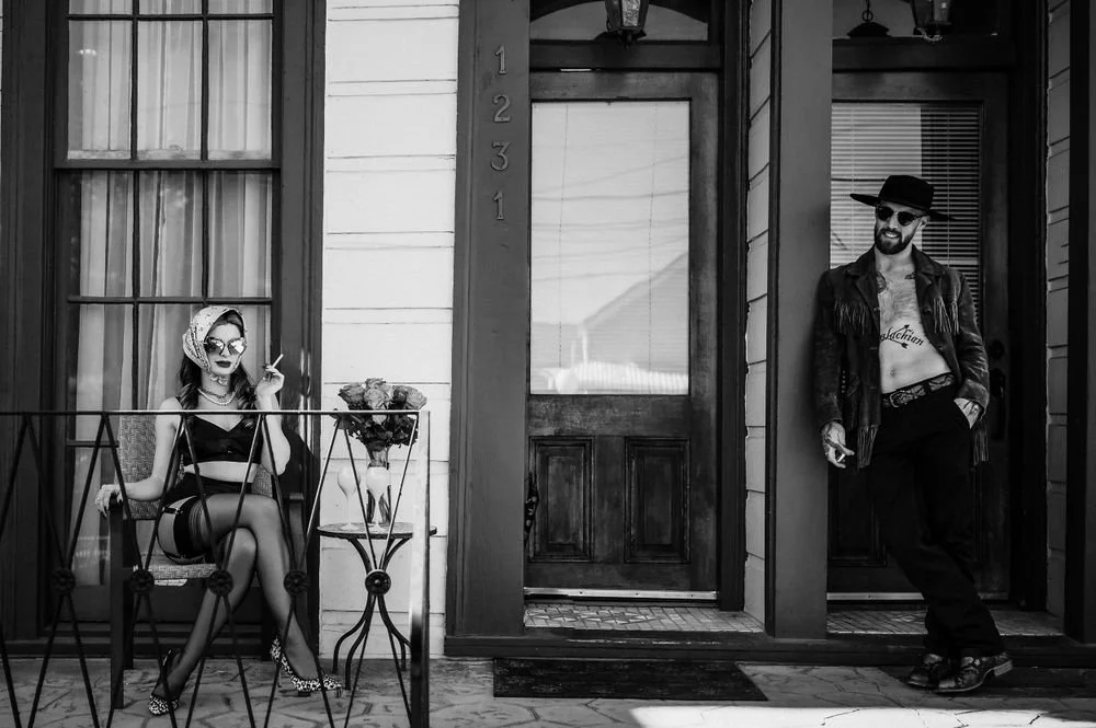 Boudoir portrait of couple by Luxury Boudoir Photographer Nue Orleans Boudoir located in New Orleans, Lousiana. 