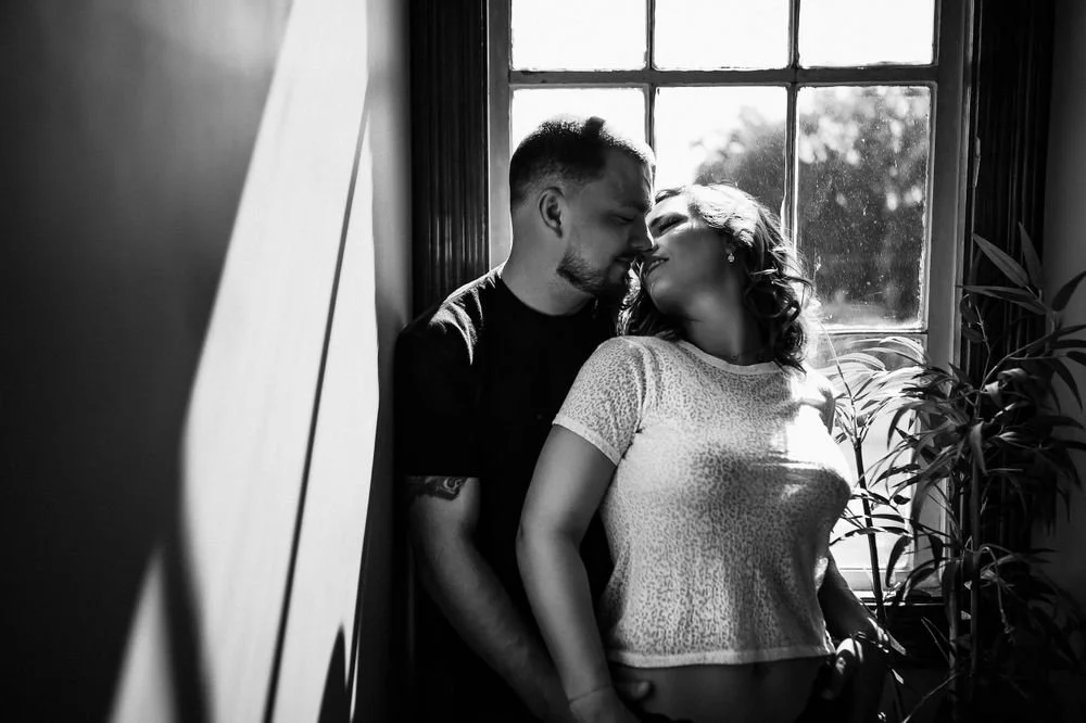 Boudoir portrait of couple by Luxury Boudoir Photographer Nue Orleans Boudoir located in New Orleans, Lousiana. 