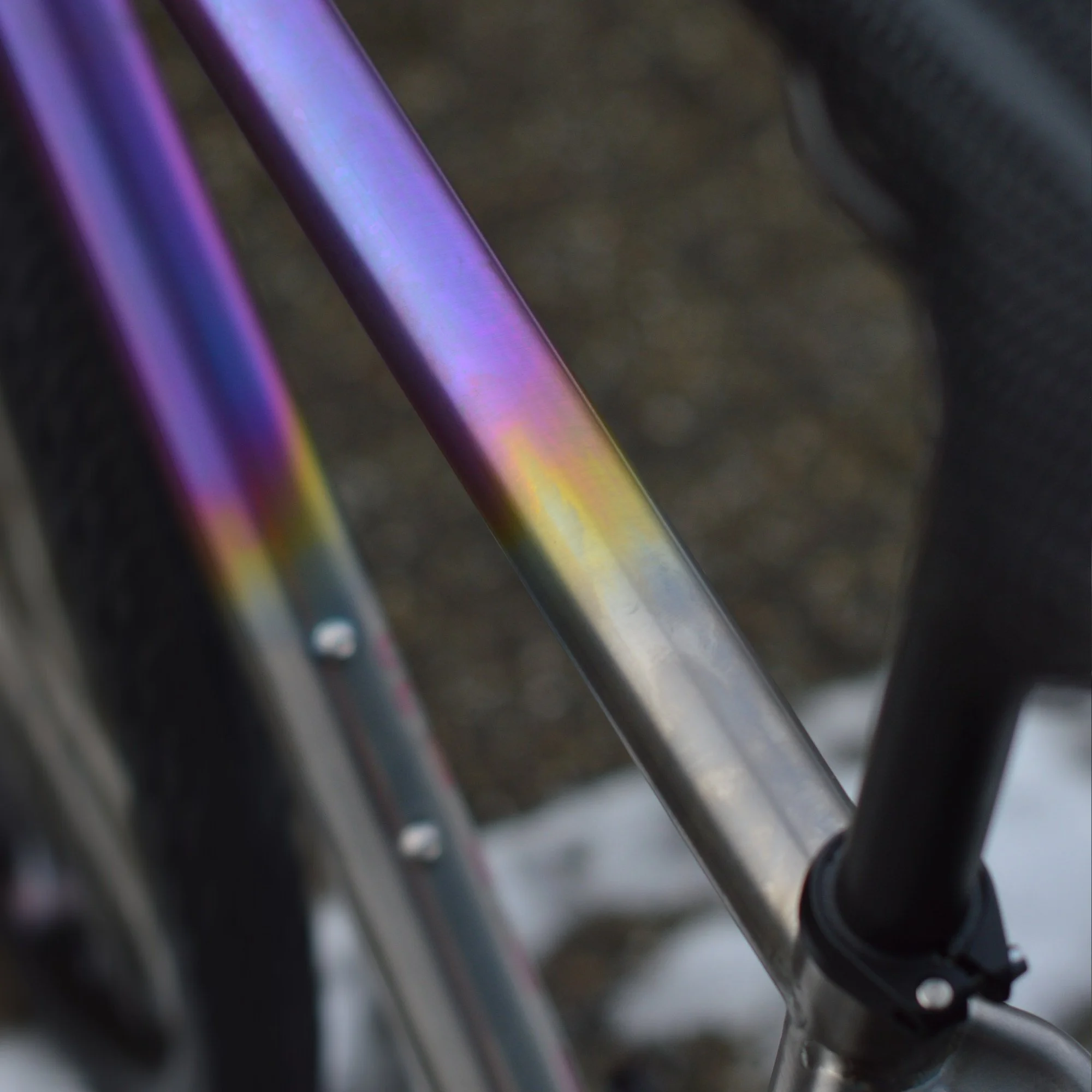 Vedder 32 titanium frame with custom anodisation