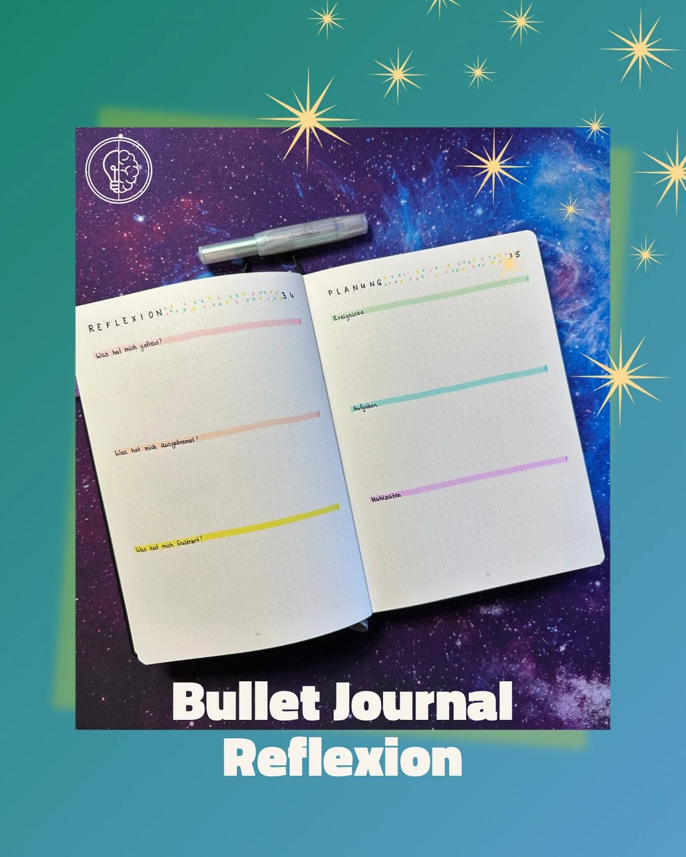 Ein Bullet Journal im All?

Dieses Setting hat mich gerade inspiriert, es zu teilen. So sieht meine Wochenreflexion und -planung gerade aus. 

Drei Fragen, die mir zeigen, was mir Energie gab und genommen hat. Die Aussicht auf die Woche, die mir zeig