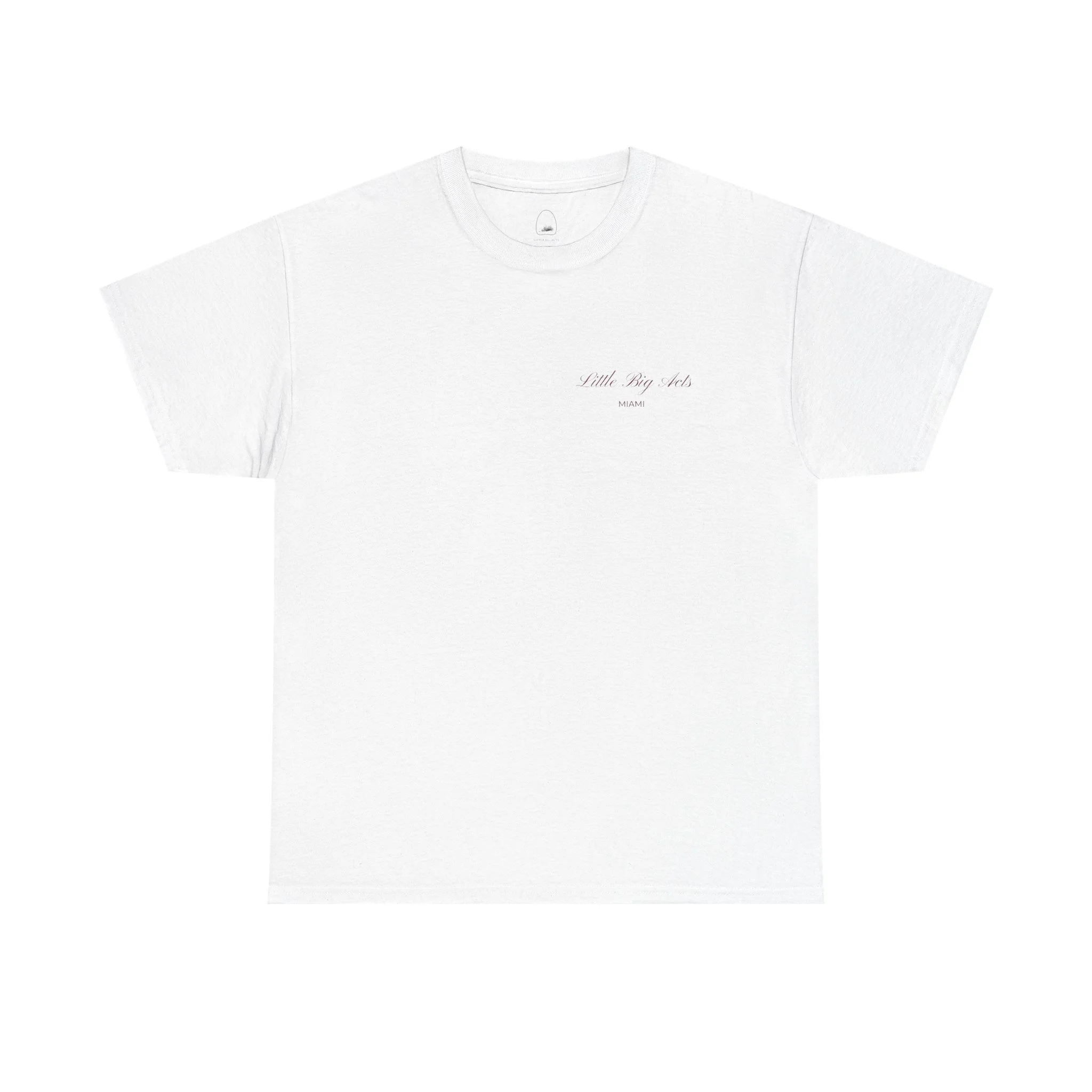 Signature Tee - White/Maroon