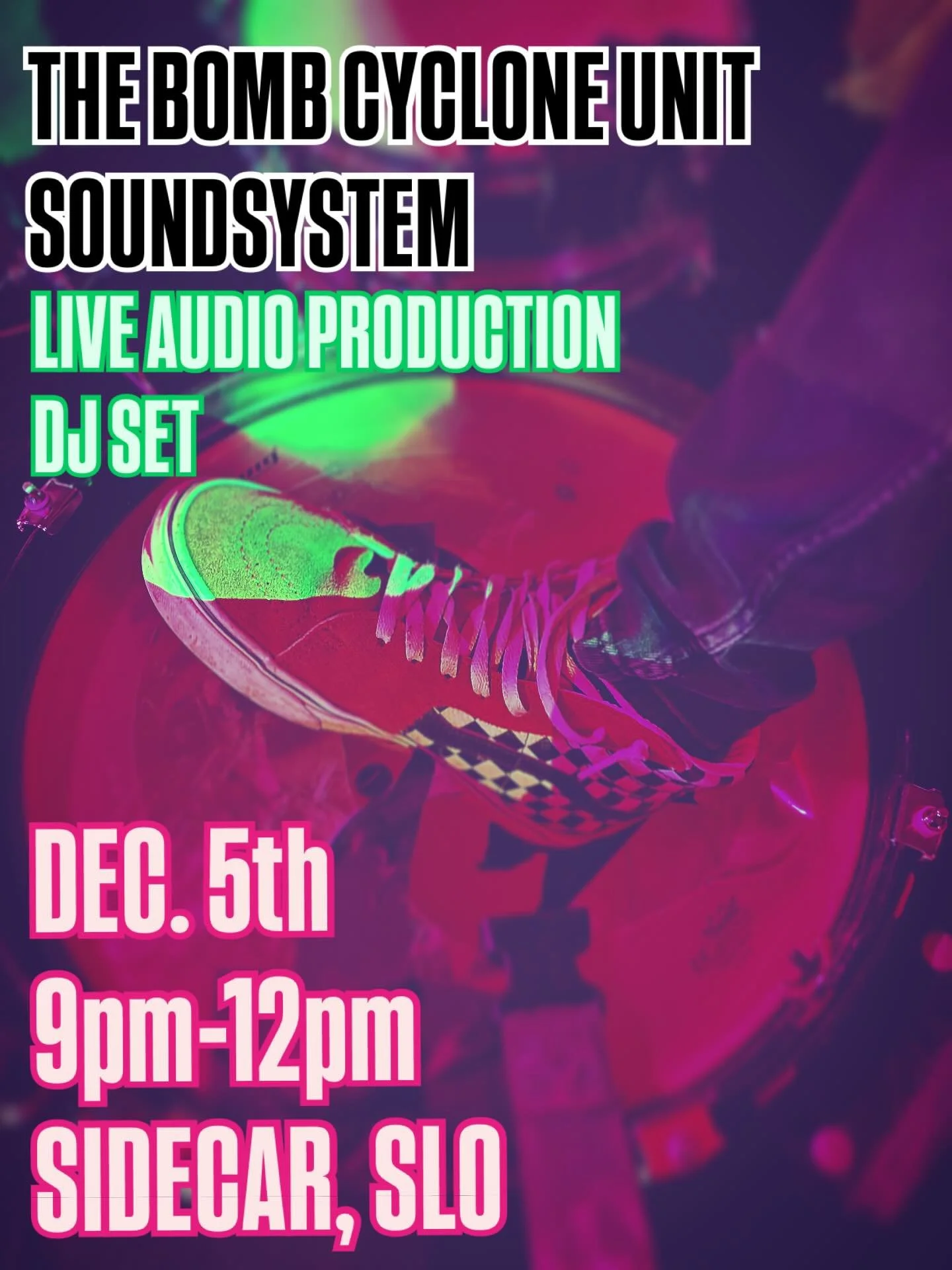 THE BAND IS A DJ AND THE DJ IS A BAND🎙️🔊

‼️The Bomb Cyclone Unit is bringing the sound system back to @sidecarslo‼️

A special, off the cuff, dj set presenting the live audio production talents of The BCU 🌀💥

Be ready to get down to an ever evol