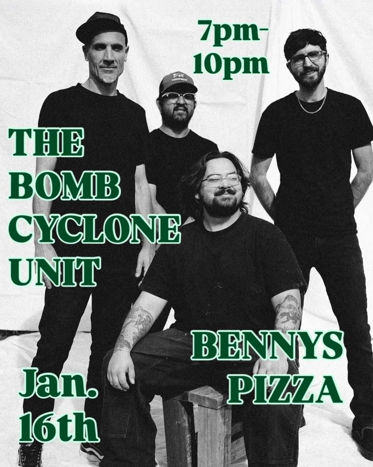 ‼️THIS FRIDAY‼️

Bringing the cyclone to @bennyspizzaslo 🌀🍕💥

Grab your favorite people and get yourself a slice with some top class tunes🎶🔥🪩

The good times start at 7pm ⚡️

#localmusic #sanluisobispo #thebandisadj