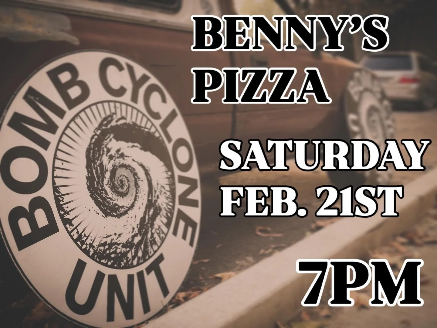 ‼️THIS SATURDAY‼️

The BCU is landing at @bennyspizzaslo to bring the good times! 💥🌀

Grab your friends and enjoy some of the best pizza out there with some of the best music out there 🎶🍕🍻

It all takes off at 7PM ⚡️🔊

#sanluisopbispo #livemusi