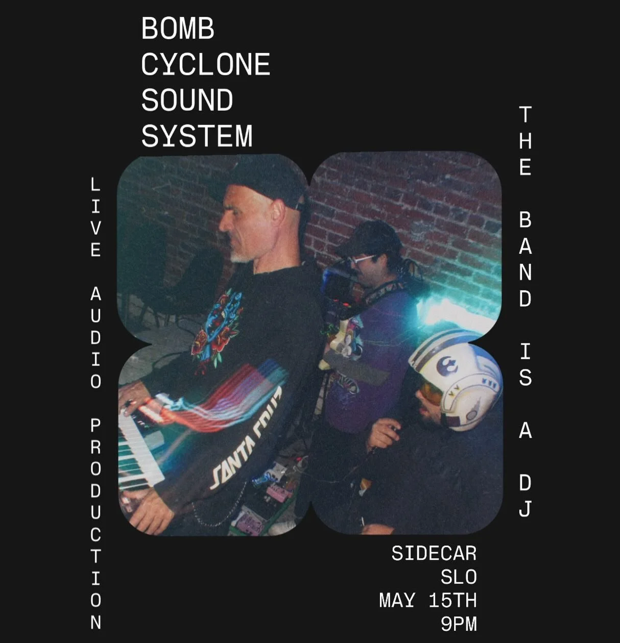 ‼️T O N I G H T‼️

Bomb Cyclone Sound System is back at @sidecarslo 🌀🪩💥

Get ready for a night of phat beats that&rsquo;ll having your booty shaking all night 💃🕺

Party kicks off at 9PM downstairs in the brick box!

SEE YALL THERE! THE BCU LOVES