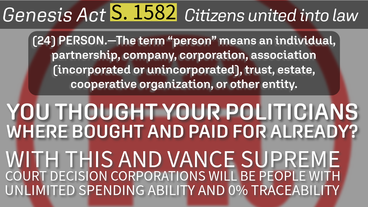 Genesis Act, BOOO!