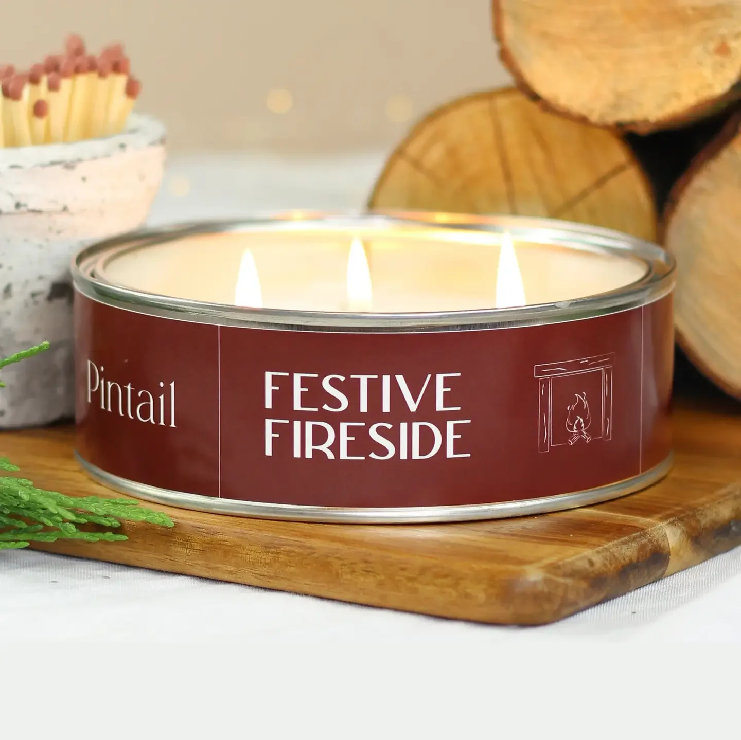 Festive Fireside Triple Wick - Preorder