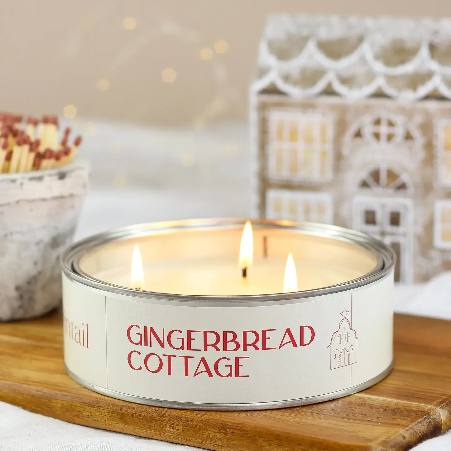 Gingerbread Cottage Triple Wick - Preorder