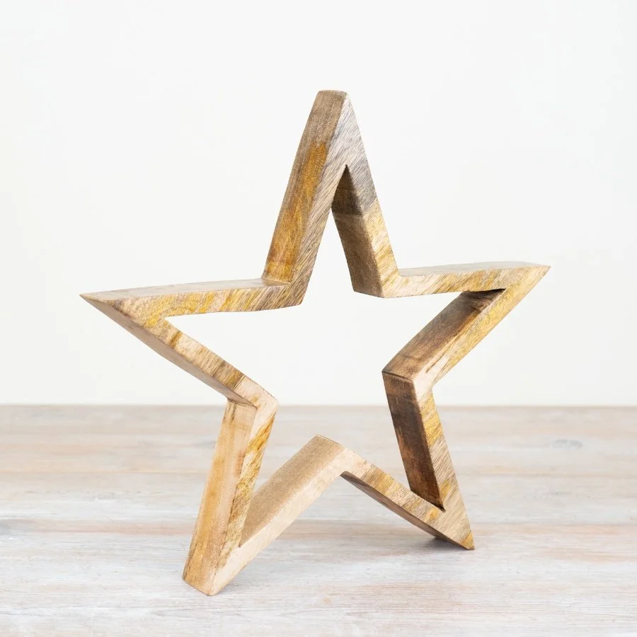 Standing Wooden Star