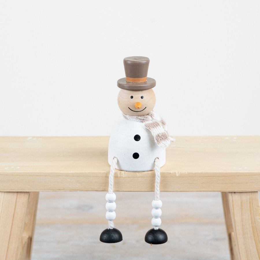 Wooden Snowman Sitter